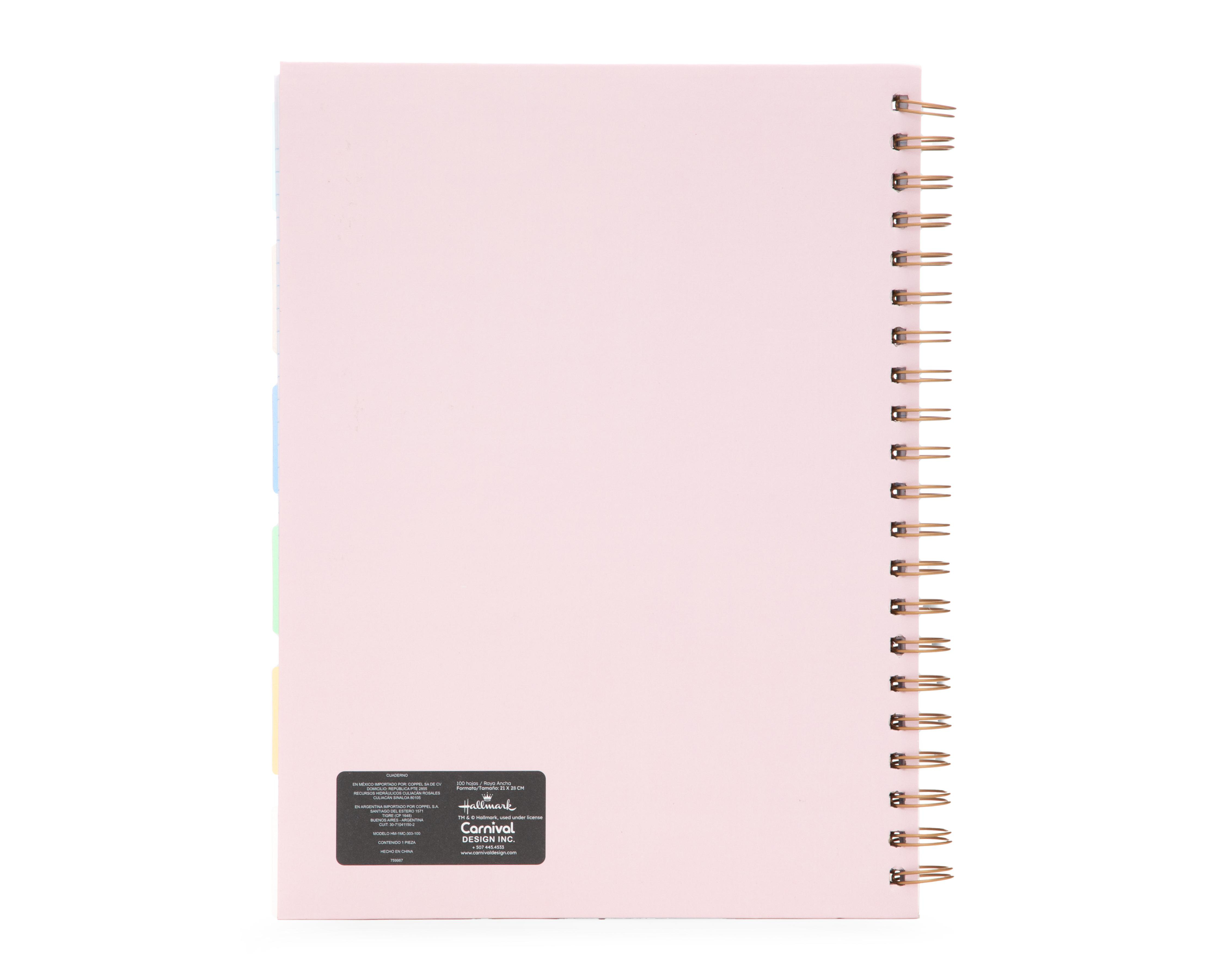 Foto 3 pulgar | Cuaderno Hallmark 100 Hojas
