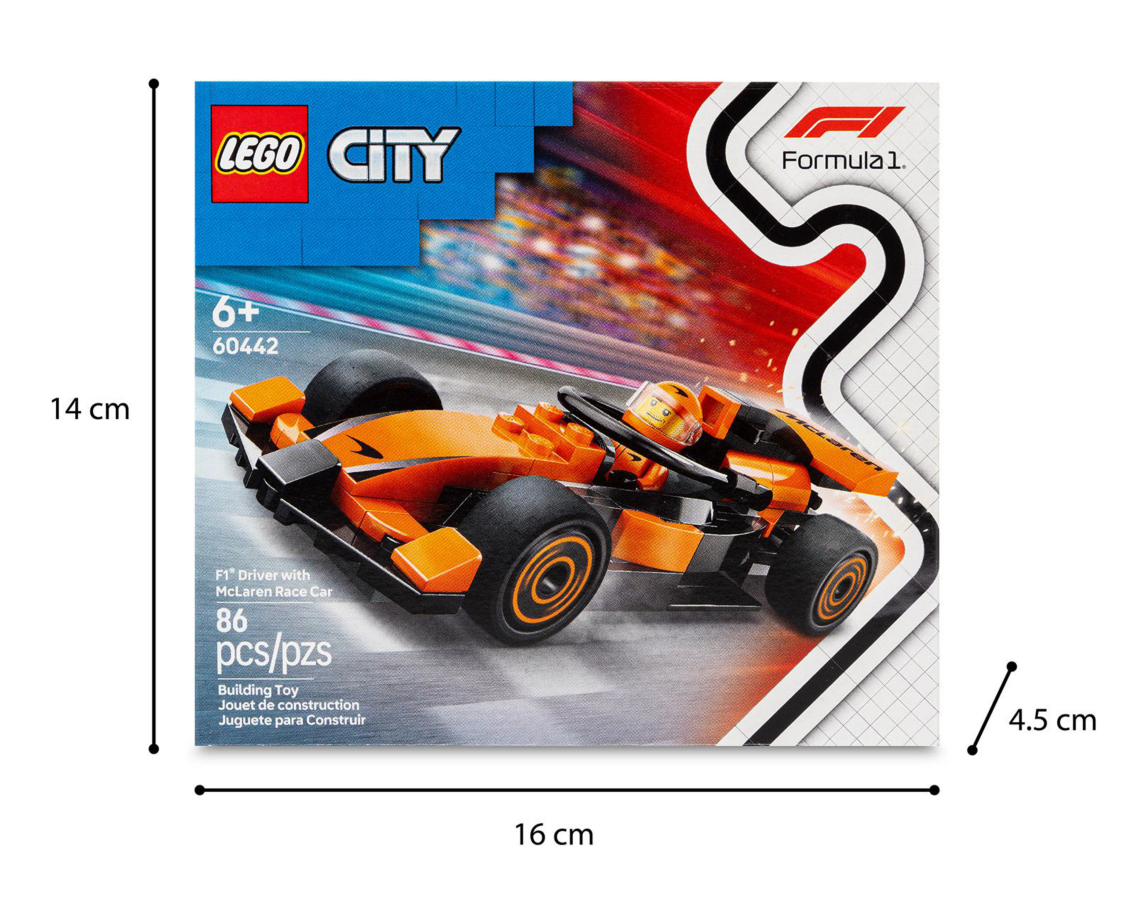 Foto 11 pulgar | LEGO City: Piloto de F1 con Coche McLaren
