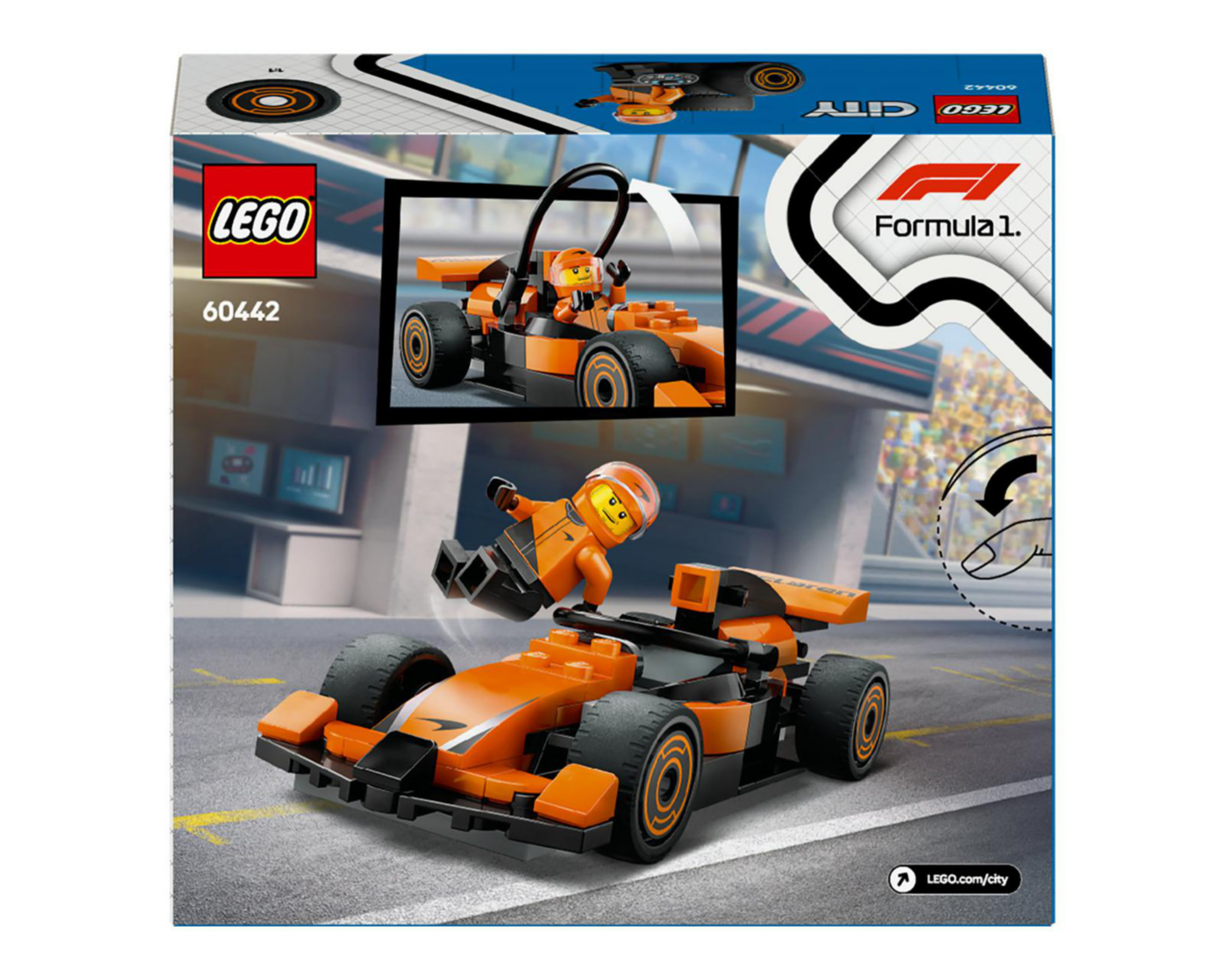 Foto 10 pulgar | LEGO City: Piloto de F1 con Coche McLaren