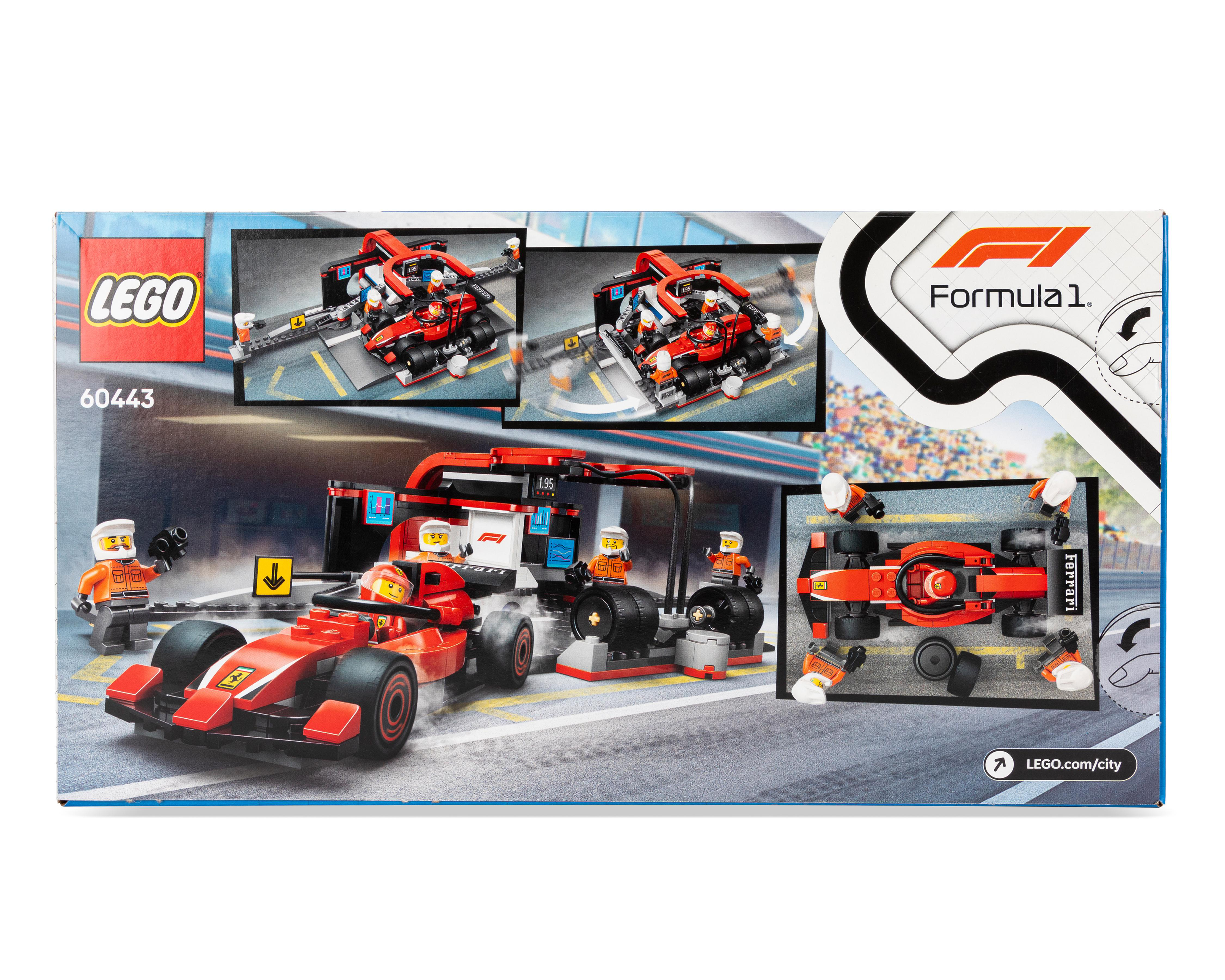 Foto 3 pulgar | LEGO Parada en Boxes de F1 y Equipo de Mecánicos con Coche Ferrari