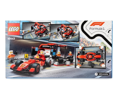 Foto 2 | LEGO Parada en Boxes de F1 y Equipo de Mecánicos con Coche Ferrari