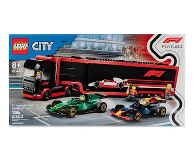 Foto 1 | LEGO City: Camión de F1 con Coches de F1 RB20 y AMR24