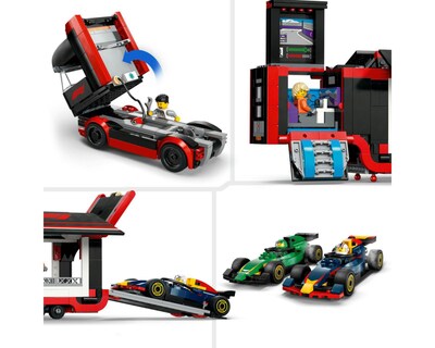 Foto 8 | LEGO City: Camión de F1 con Coches de F1 RB20 y AMR24