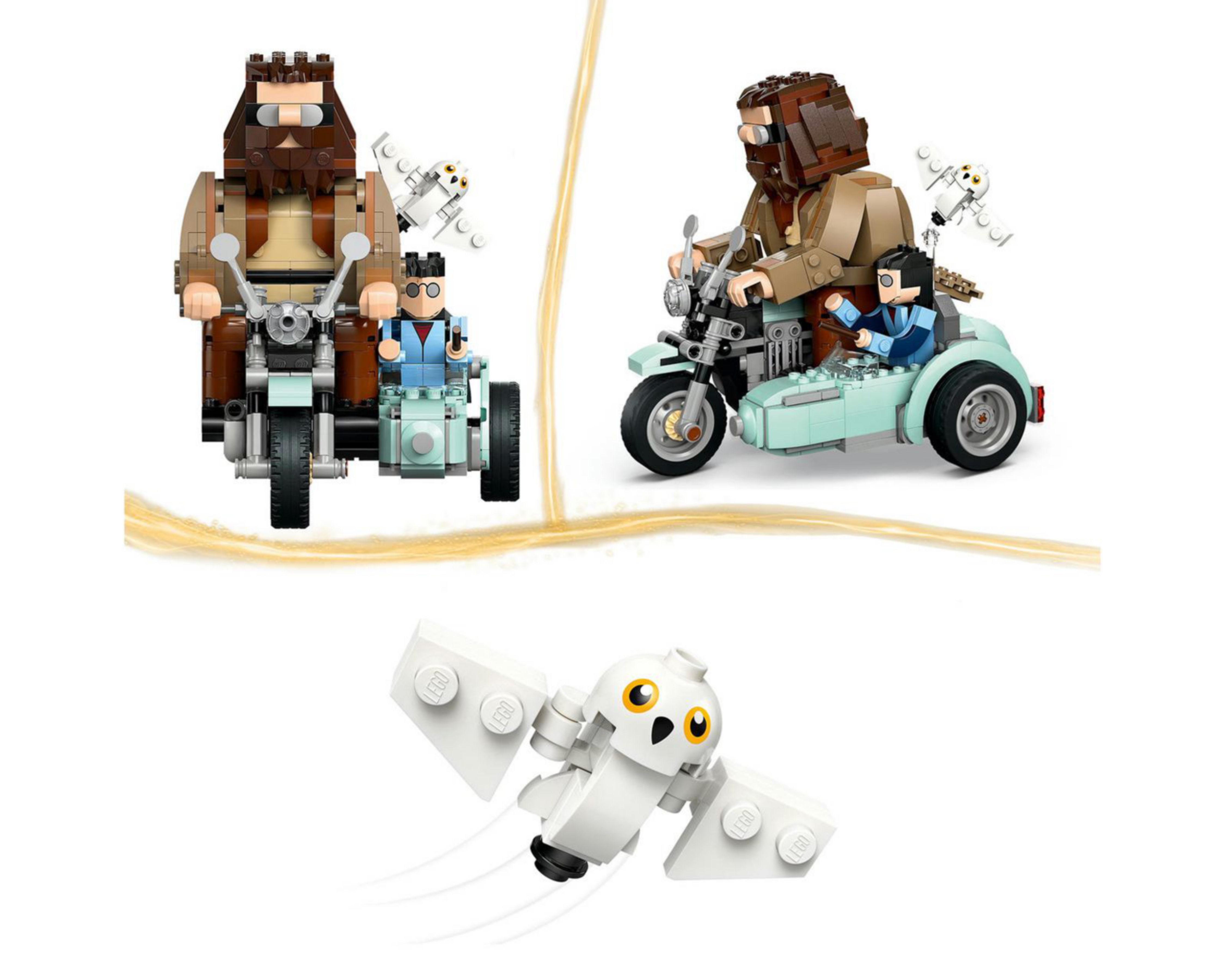 Foto 9 pulgar | LEGO Harry Potter: Viaje en Moto de Hagrid y Harry
