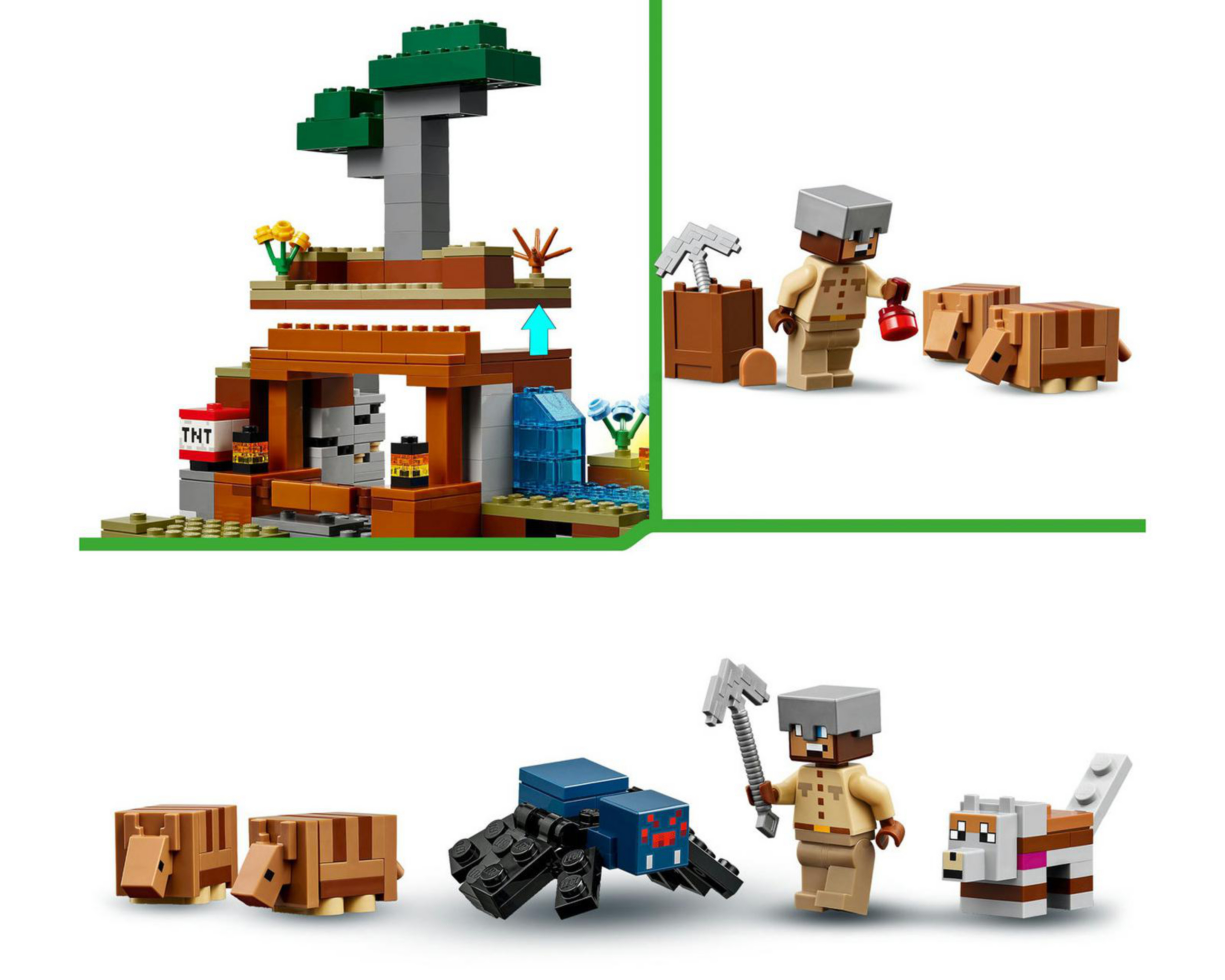 Foto 9 pulgar | LEGO Minecraft: La Expedición a la Mina del Armadillo