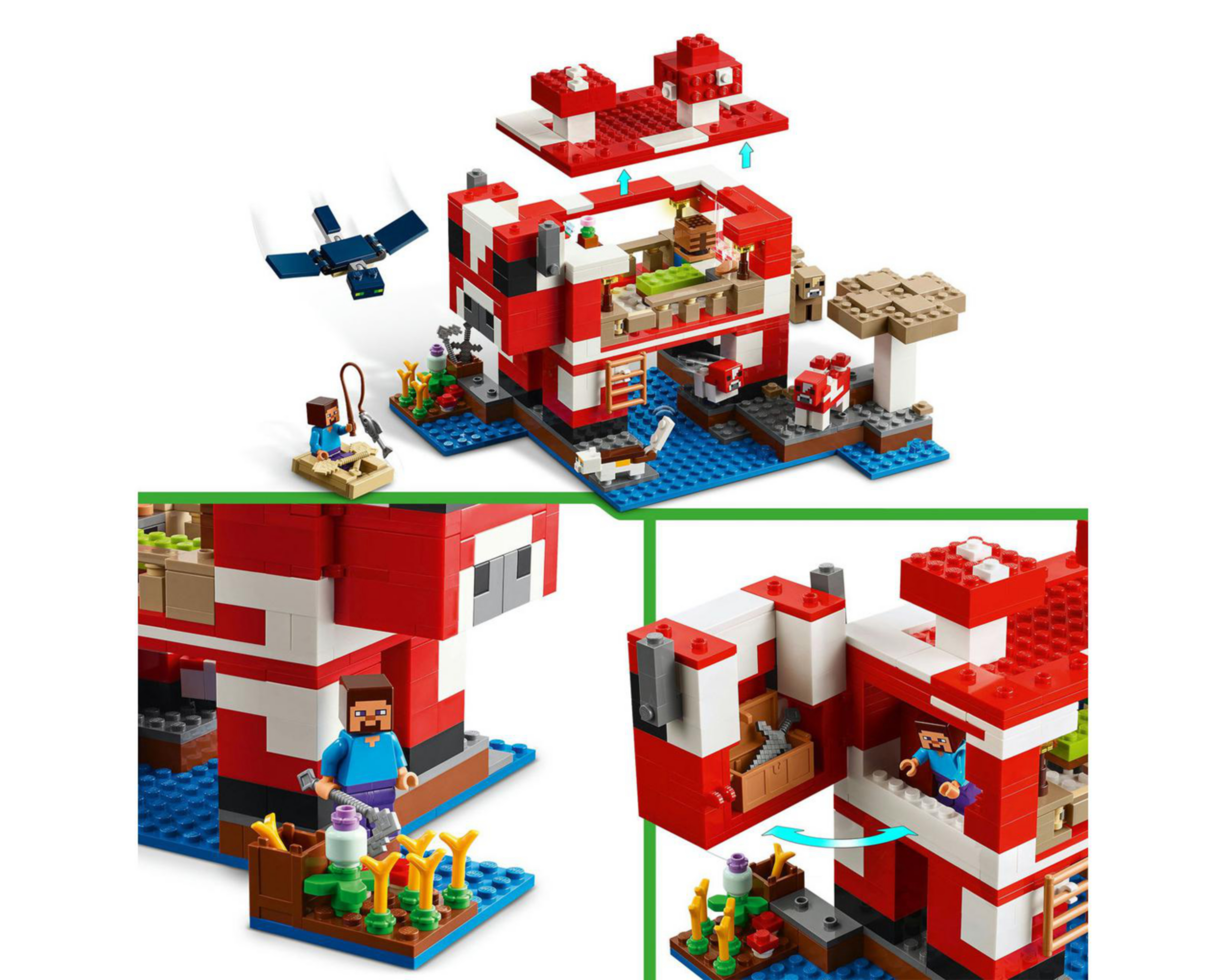 Foto 8 pulgar | LEGO Minecraft: La Casa Champiñón
