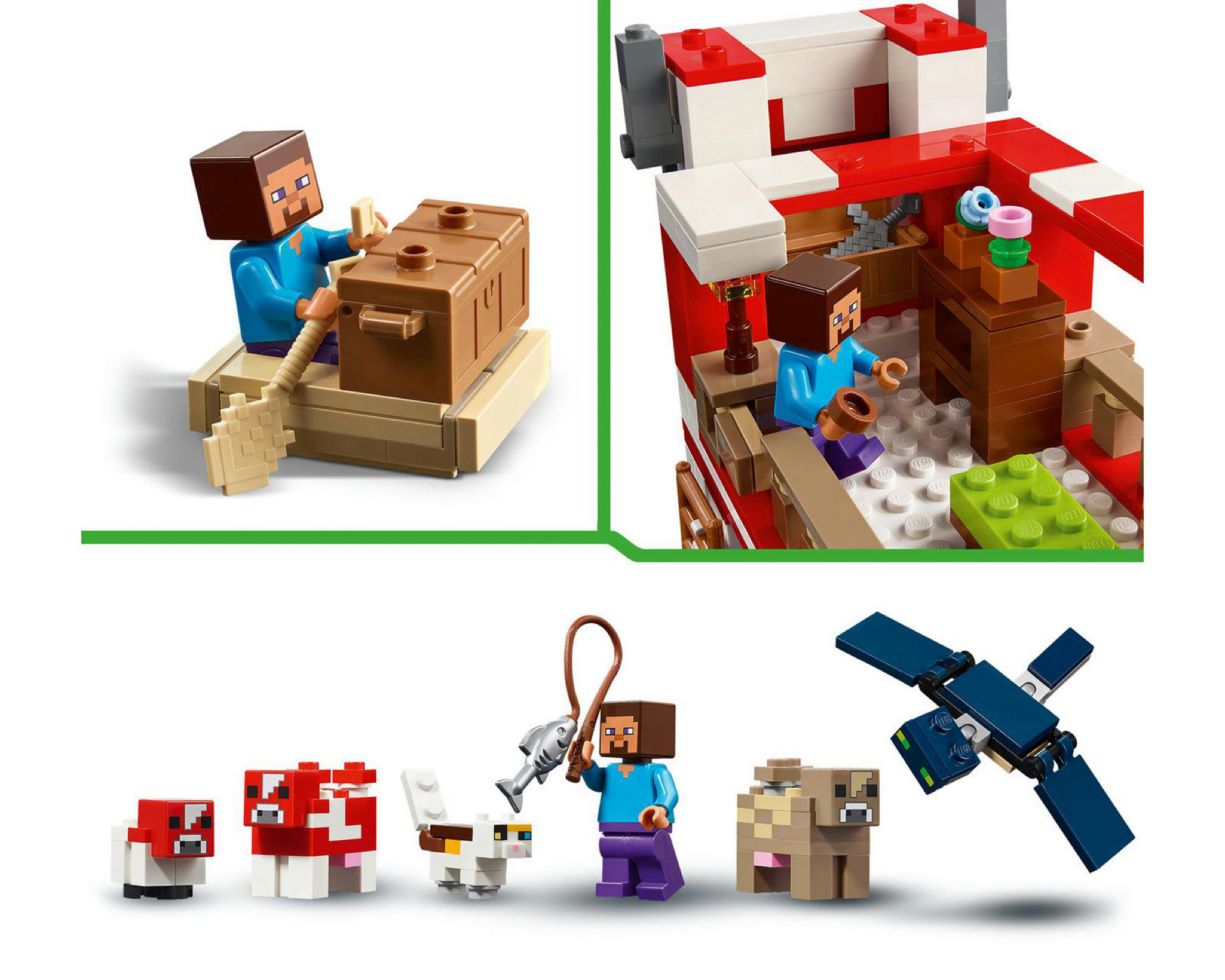 Foto 8 | LEGO Minecraft: La Casa Champiñón