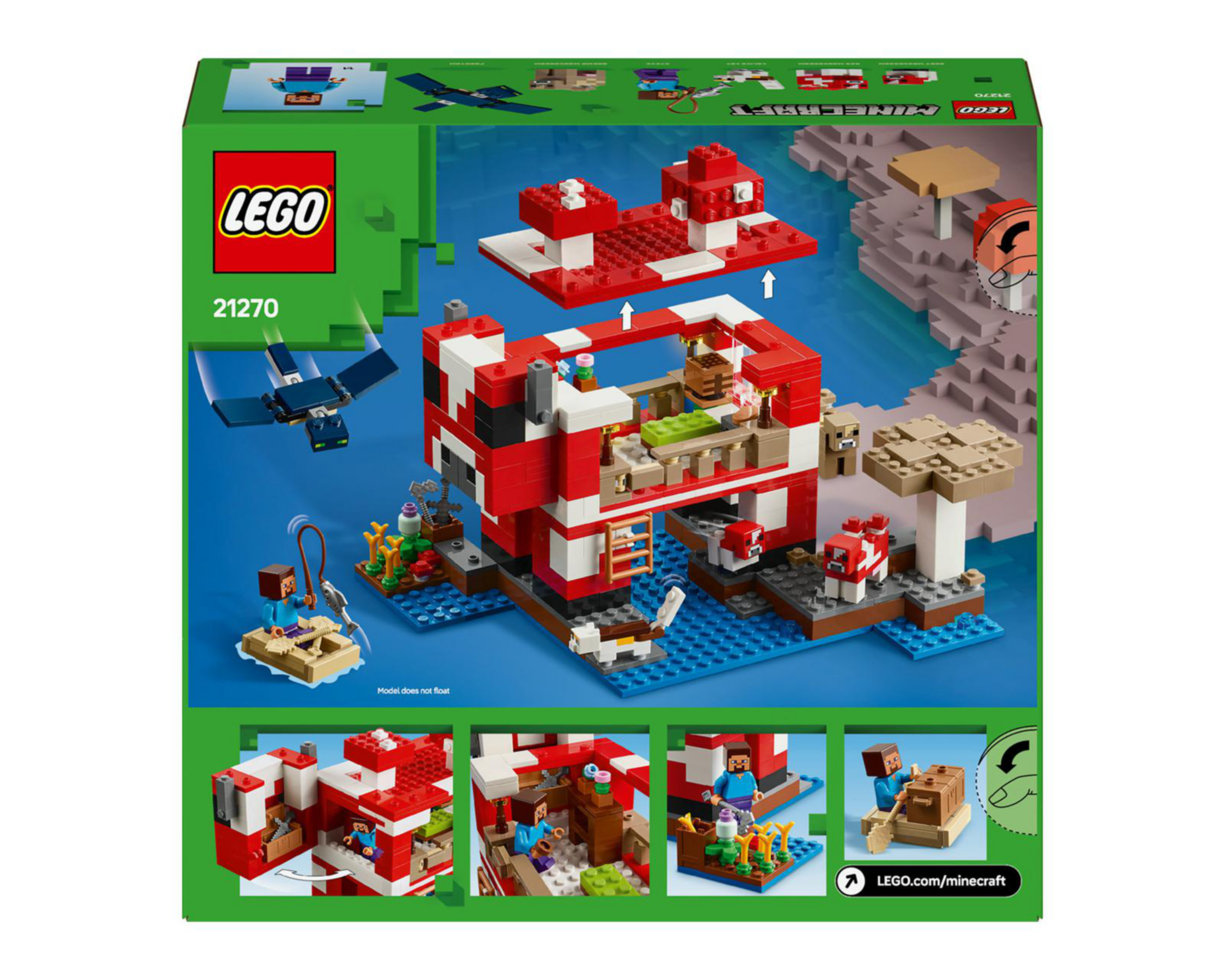 Foto 9 | LEGO Minecraft: La Casa Champiñón