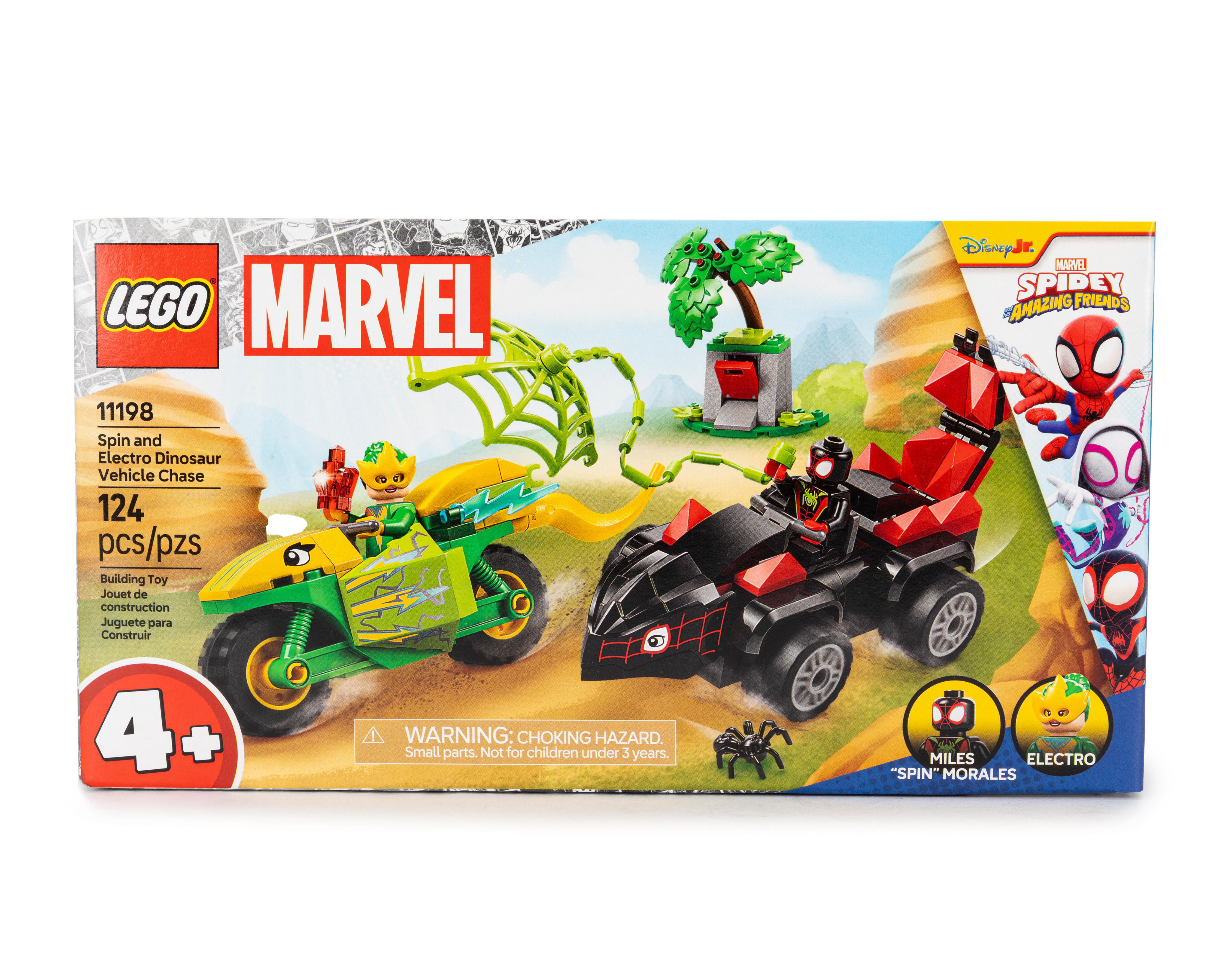 Foto 2 pulgar | LEGO Marvel Spin y Electro: Duelo de Vehículos Dinosaurio