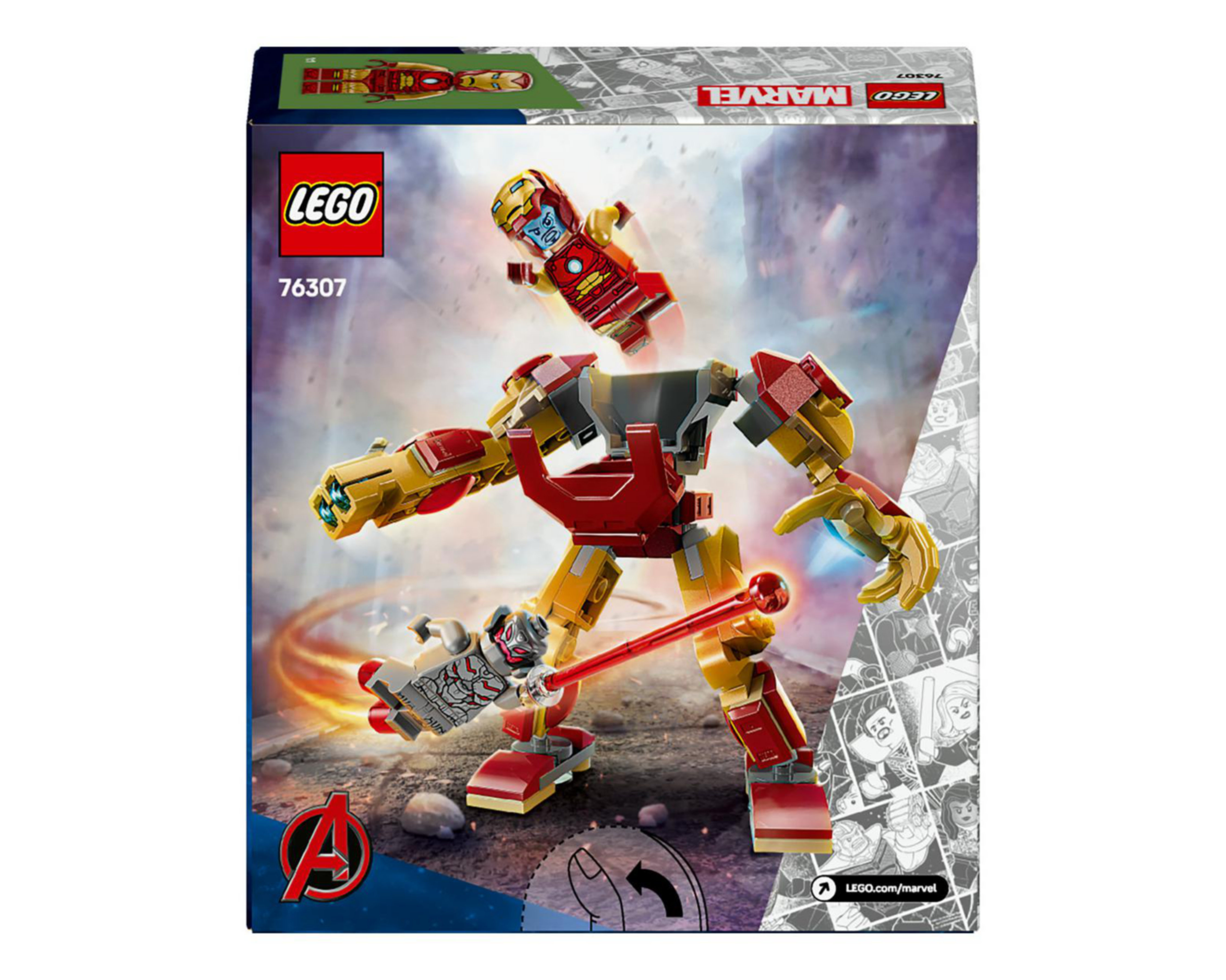 Foto 10 pulgar | LEGO Marvel: Armadura Robótica de Iron Man vs. Ultrón