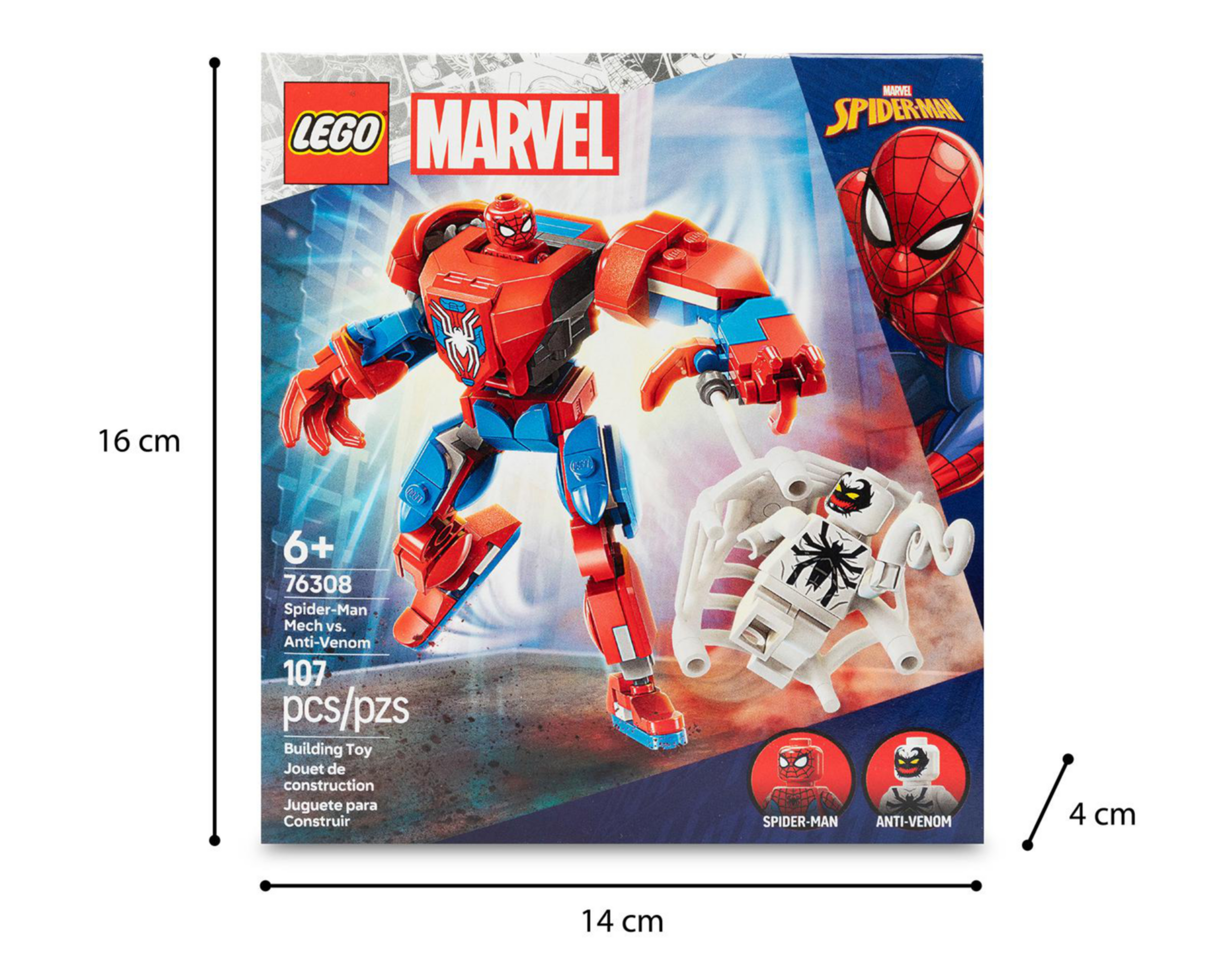 Foto 11 pulgar | LEGO Marvel: Armadura Robótica de Spider-Man vs. el Anti-Venom