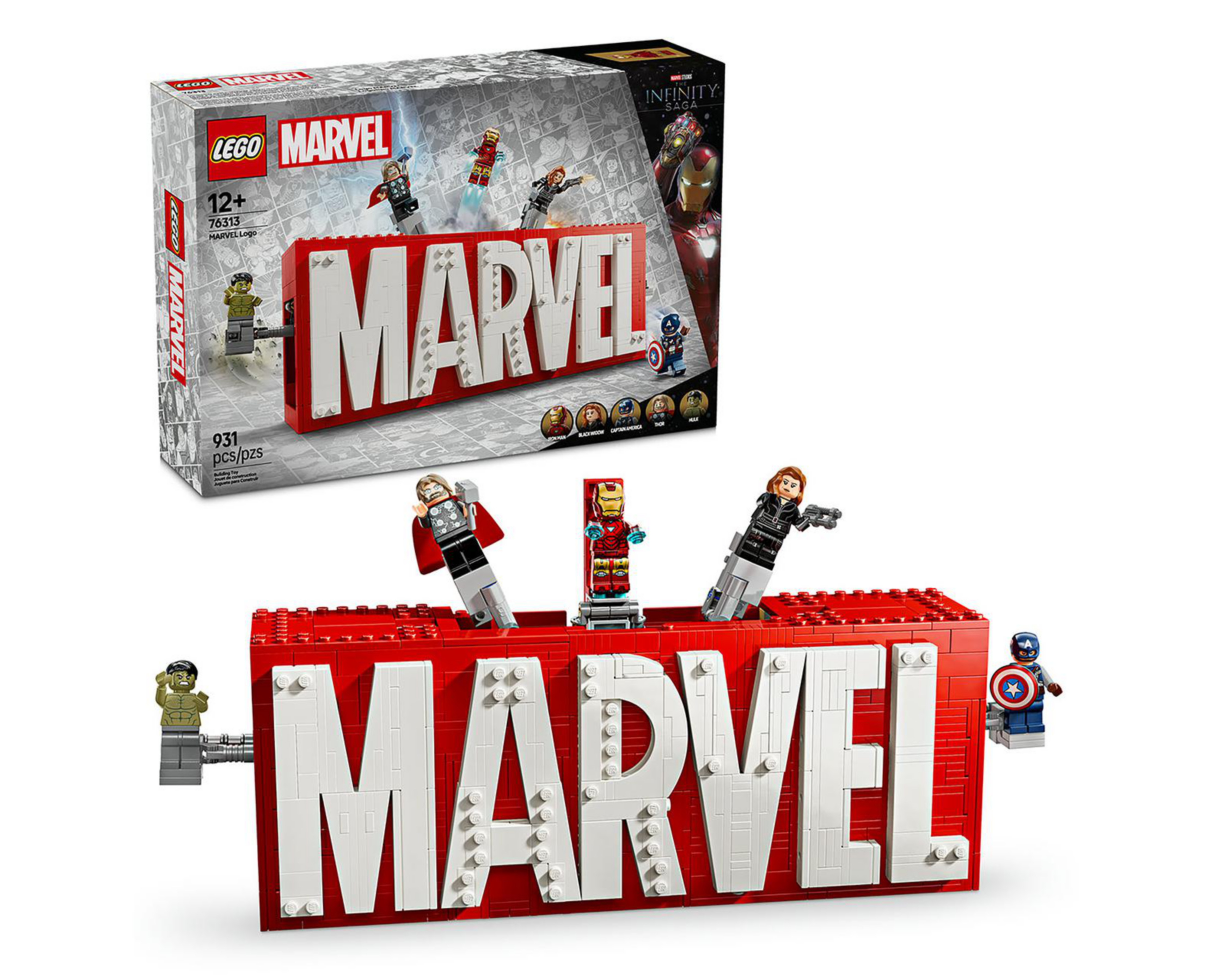 Foto 2 pulgar | LEGO Marvel: Logotipo Marvel y Minifiguras