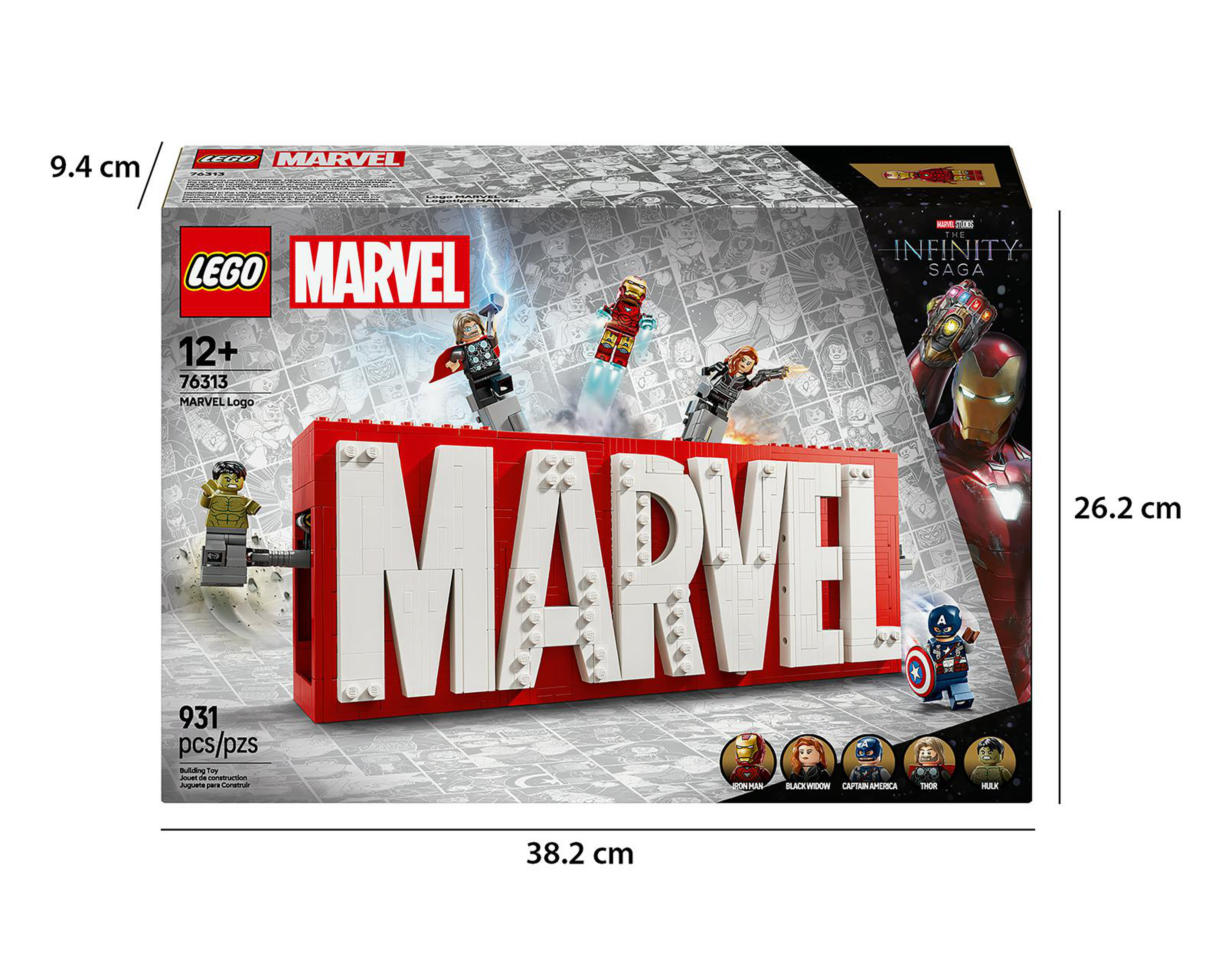 Foto 11 pulgar | LEGO Marvel: Logotipo Marvel y Minifiguras
