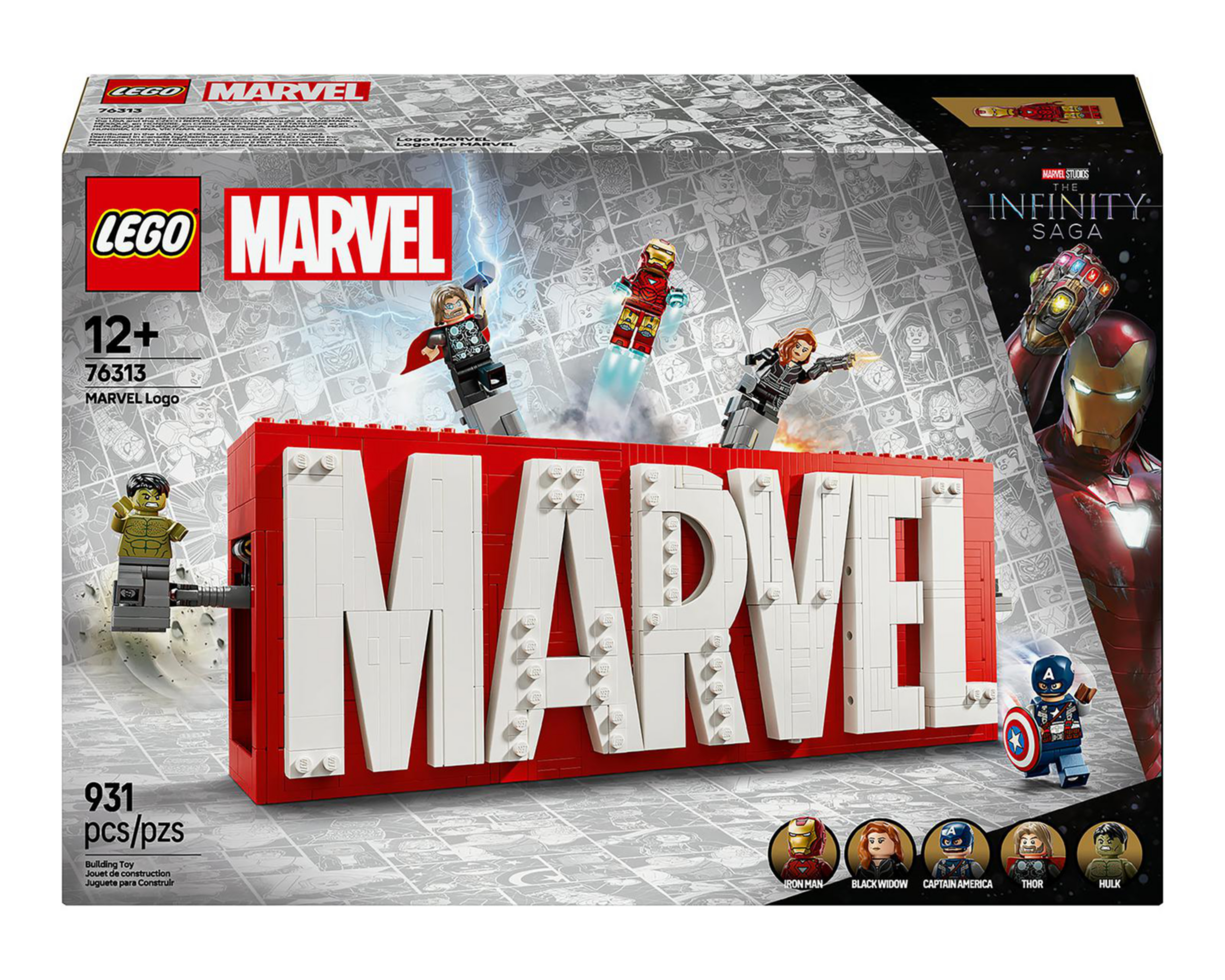 Foto 3 pulgar | LEGO Marvel: Logotipo Marvel y Minifiguras