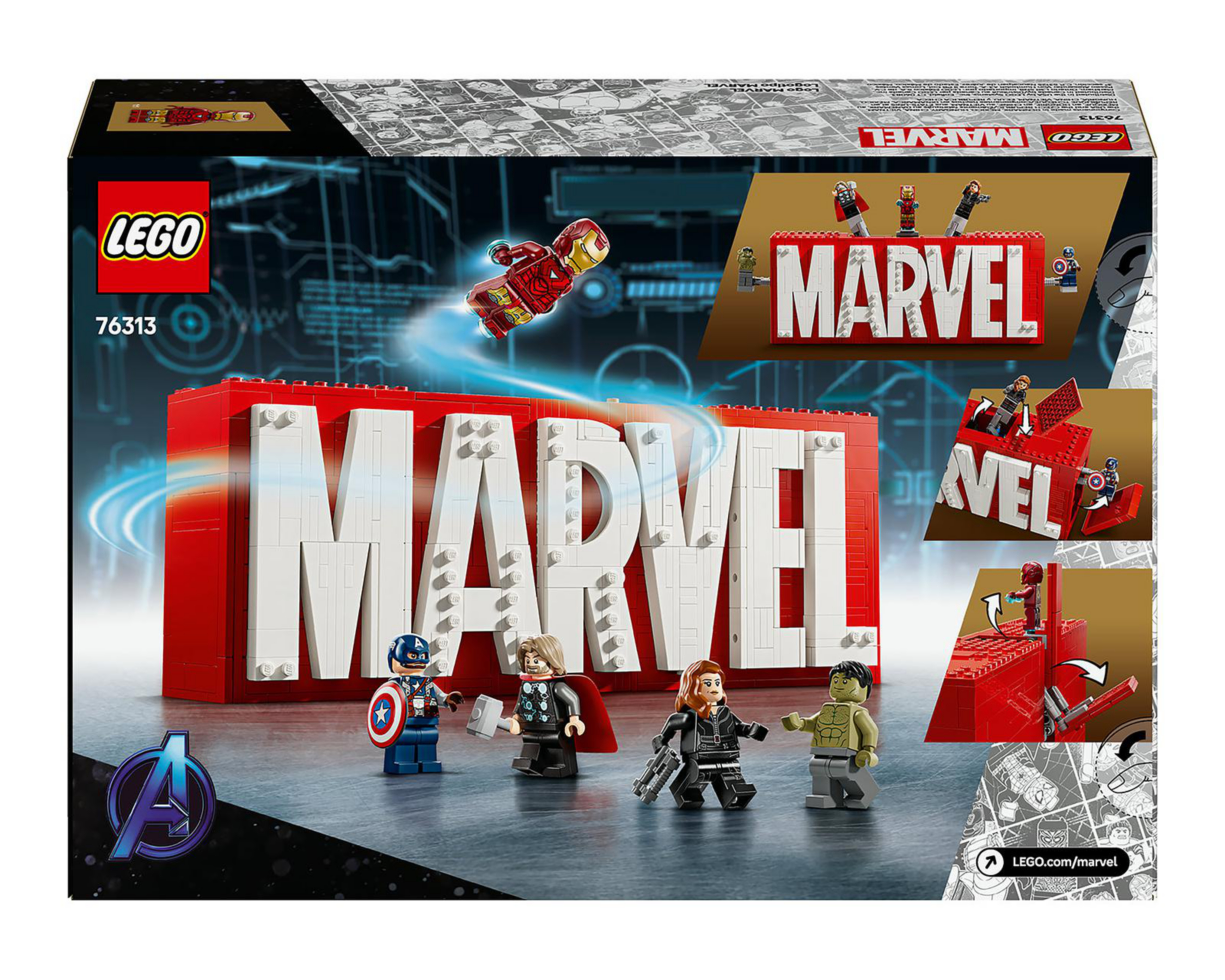 Foto 10 pulgar | LEGO Marvel: Logotipo Marvel y Minifiguras