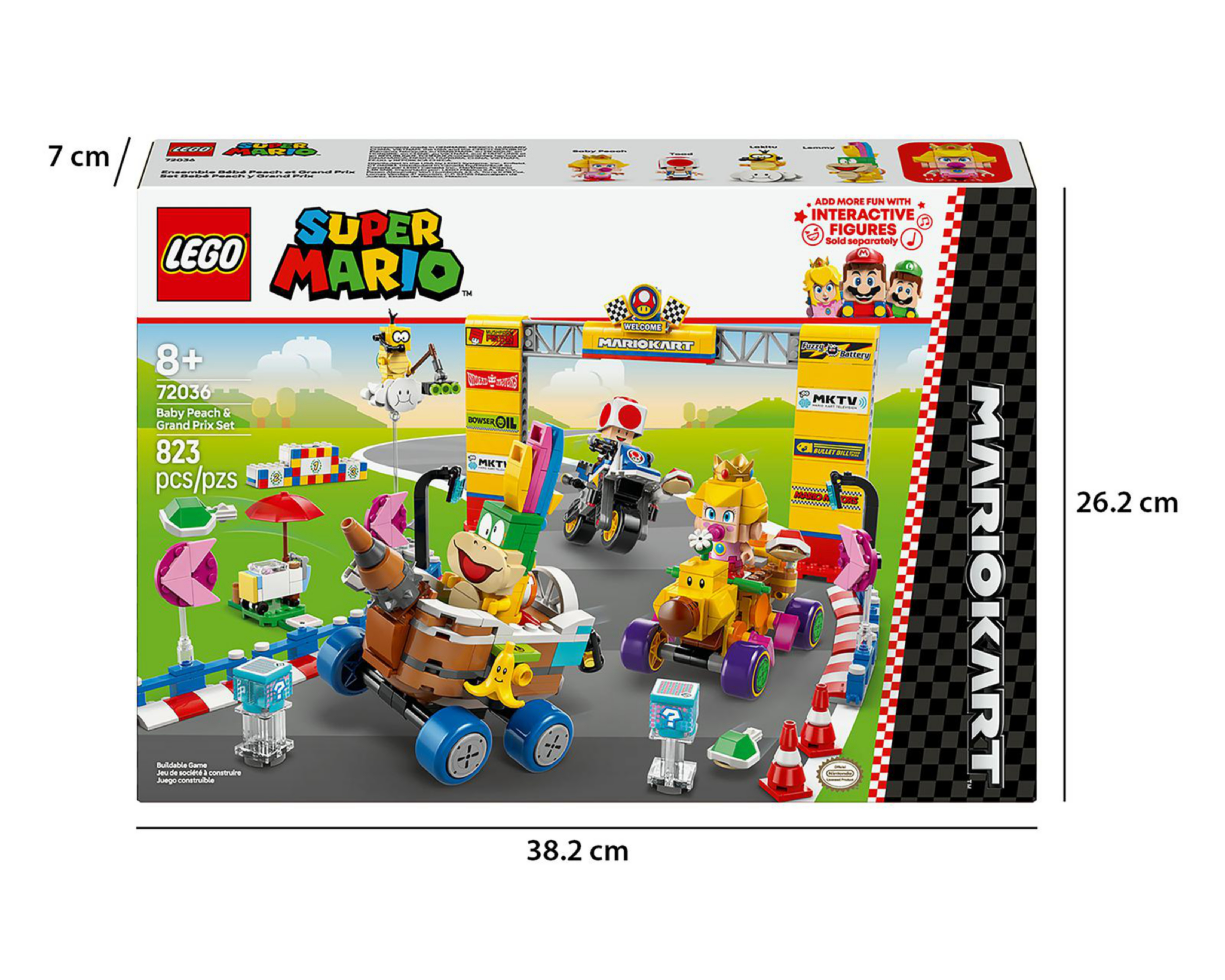 Foto 11 pulgar | LEGO Super Mario Kart: Set Bebé Peach y Grand Prix