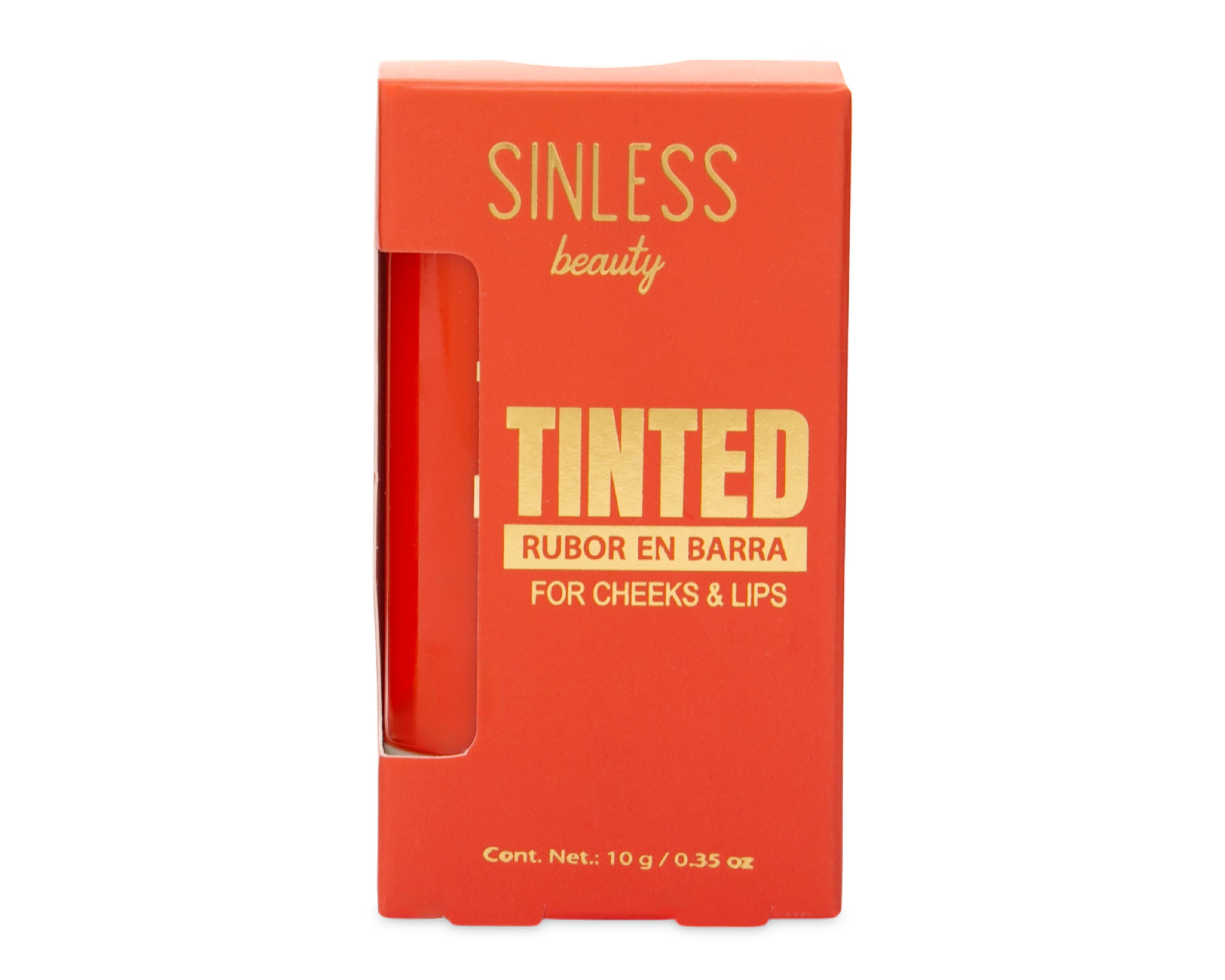 Foto 3 pulgar | Rubor en Barra Tinted Orange Sinless Beauty 10 g