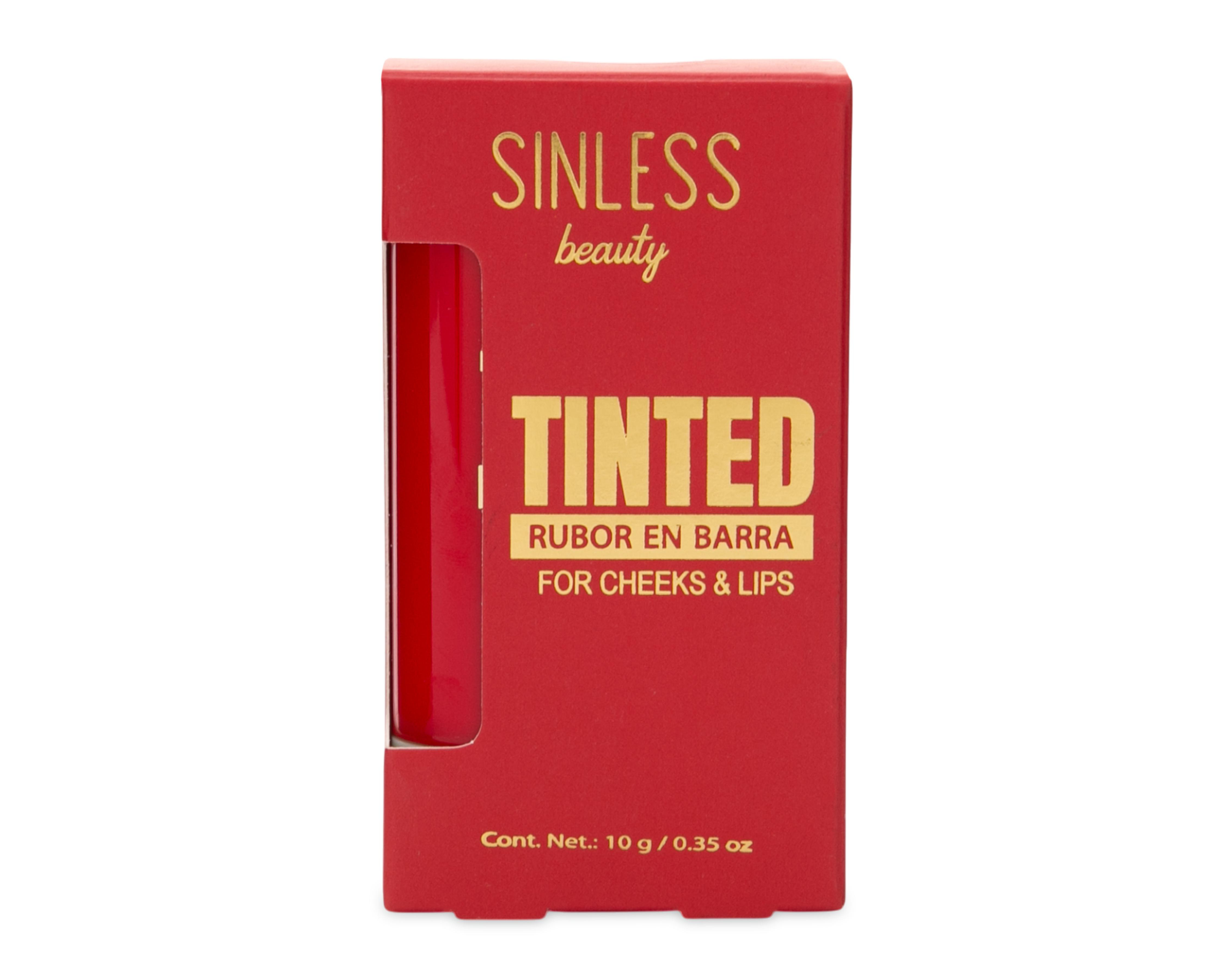 Foto 3 pulgar | Rubor en Barra Tinted Red Sinless Beauty 10 g