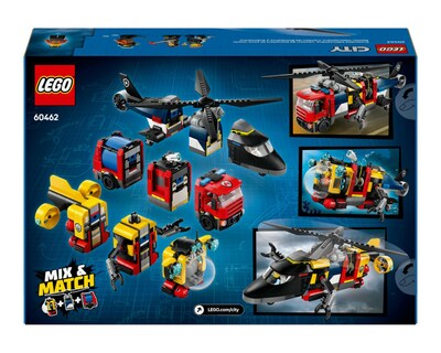 Foto 9 | LEGO City: Remix Helicóptero Camión de Bomberos y Submarino