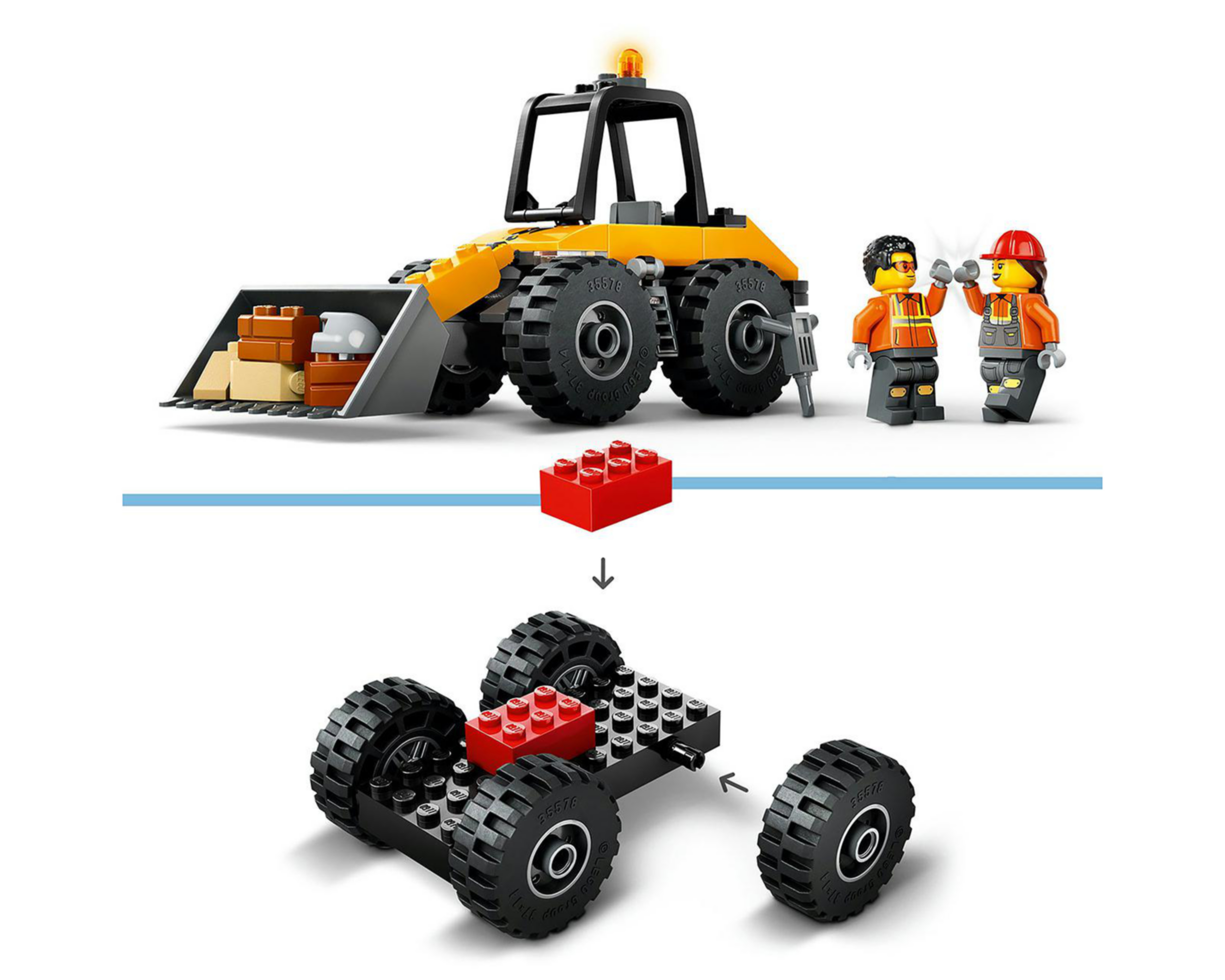 Foto 8 pulgar | LEGO City: Cargadora con Ruedas Amarilla
