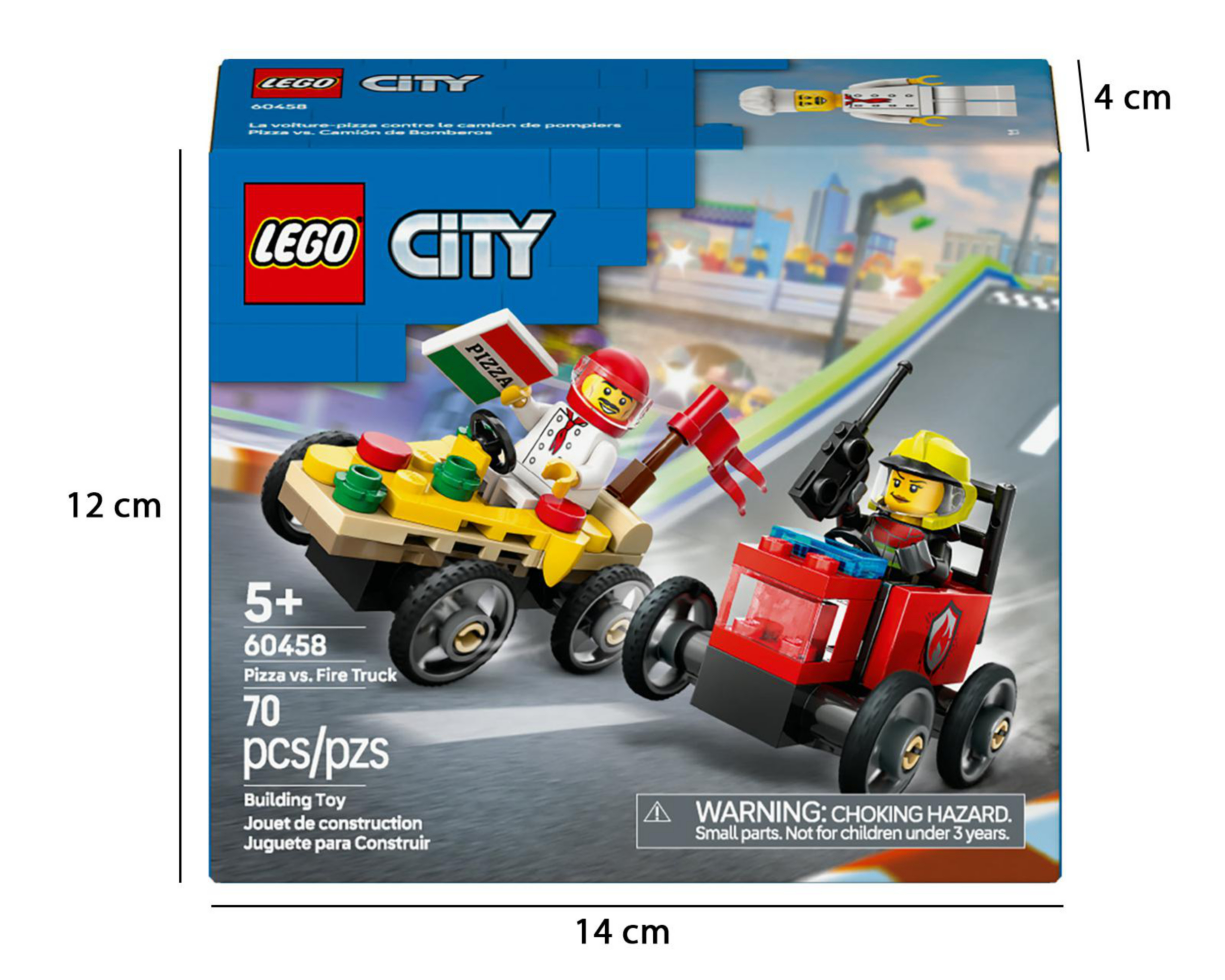 Foto 10 | LEGO City: Pack de Coches de Carreras Pizza vs Camión de Bomberos