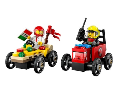 Foto 3 | LEGO City: Pack de Coches de Carreras Pizza vs Camión de Bomberos