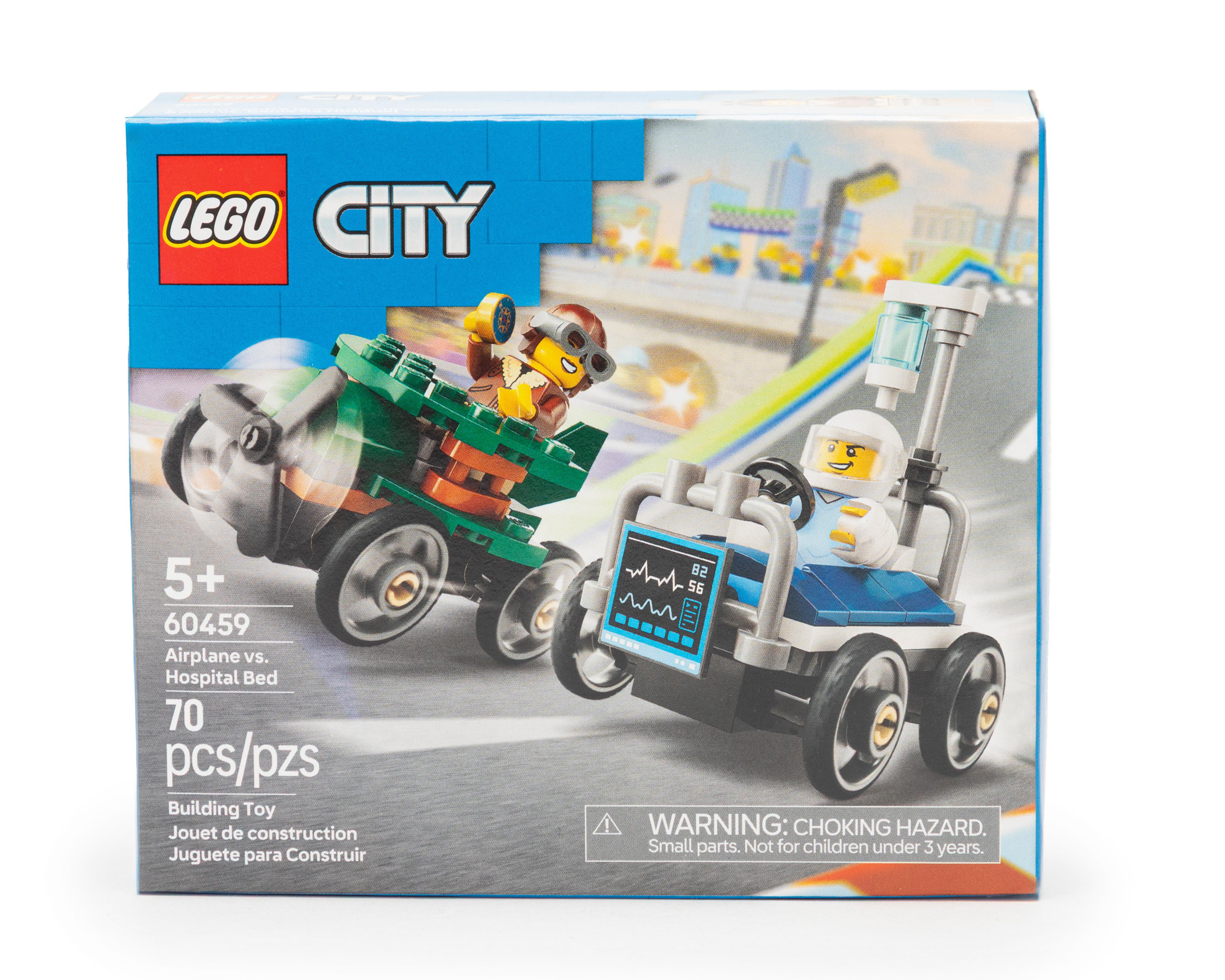 Foto 2 pulgar | LEGO City: Pack de Coches de Carreras Avión vs Cama de Hospital