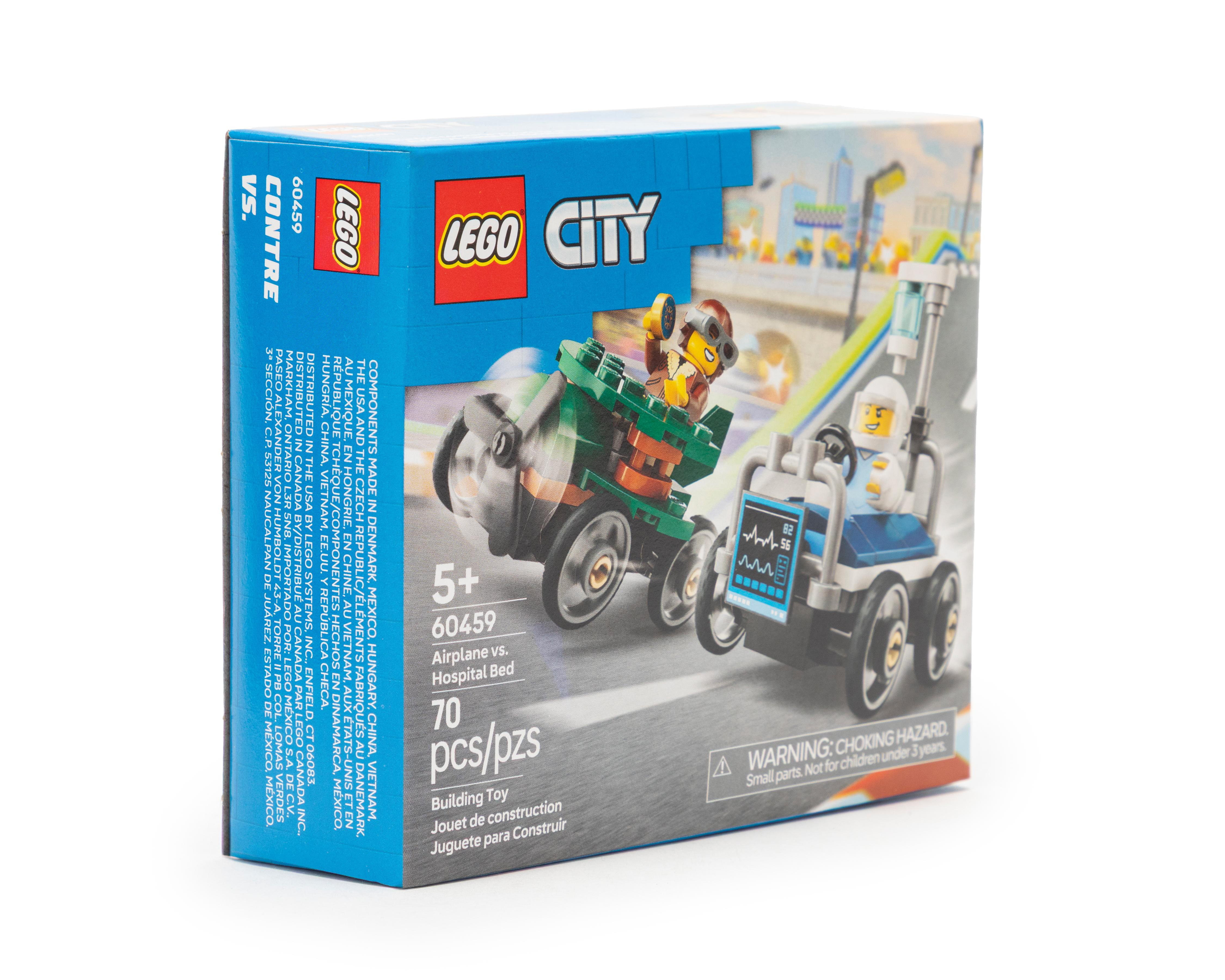 Foto 4 pulgar | LEGO City: Pack de Coches de Carreras Avión vs Cama de Hospital