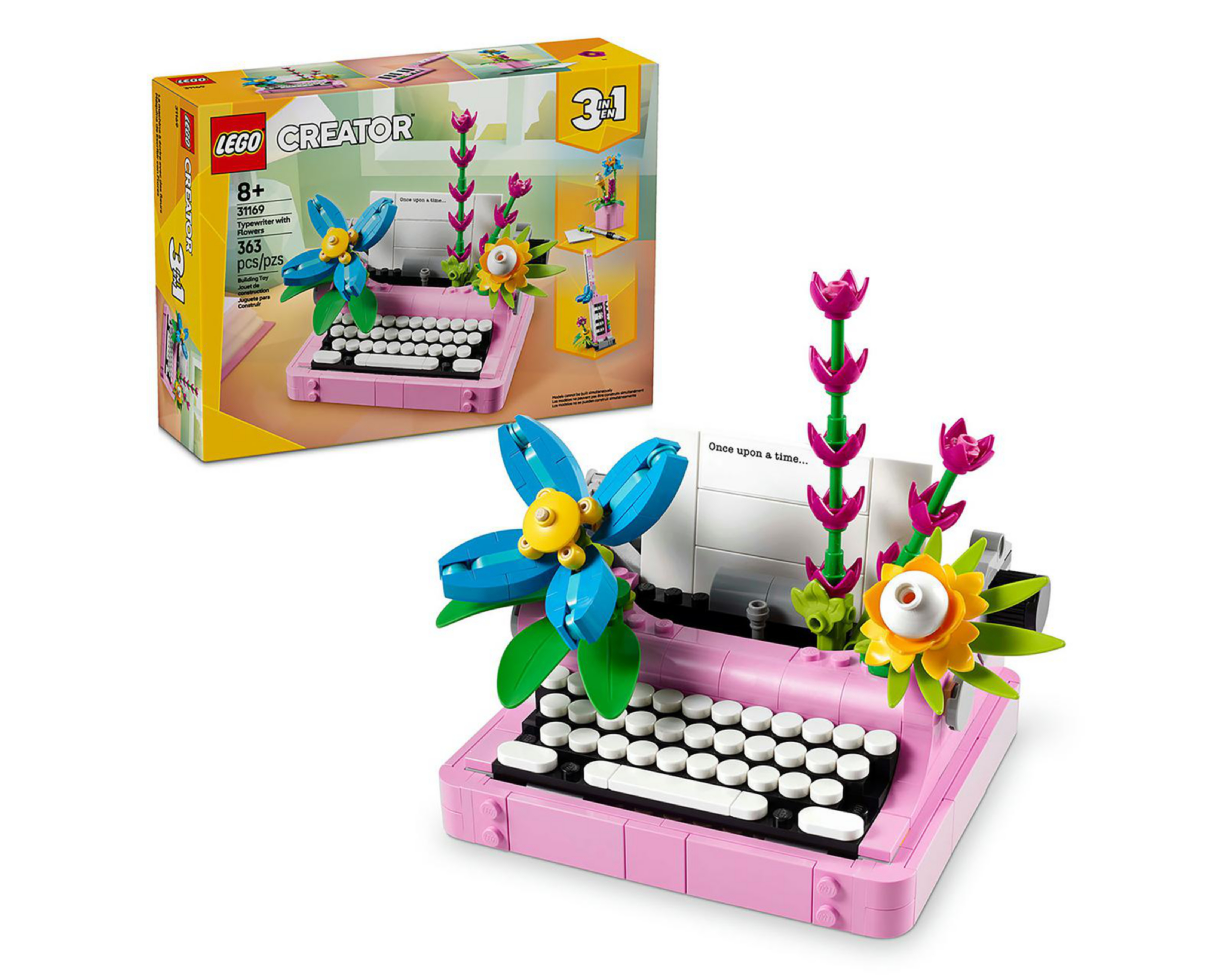 LEGO Creator 3 en 1 Máquina de Escribir con Flores