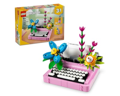 Foto 1 | LEGO Creator 3 en 1 Máquina de Escribir con Flores