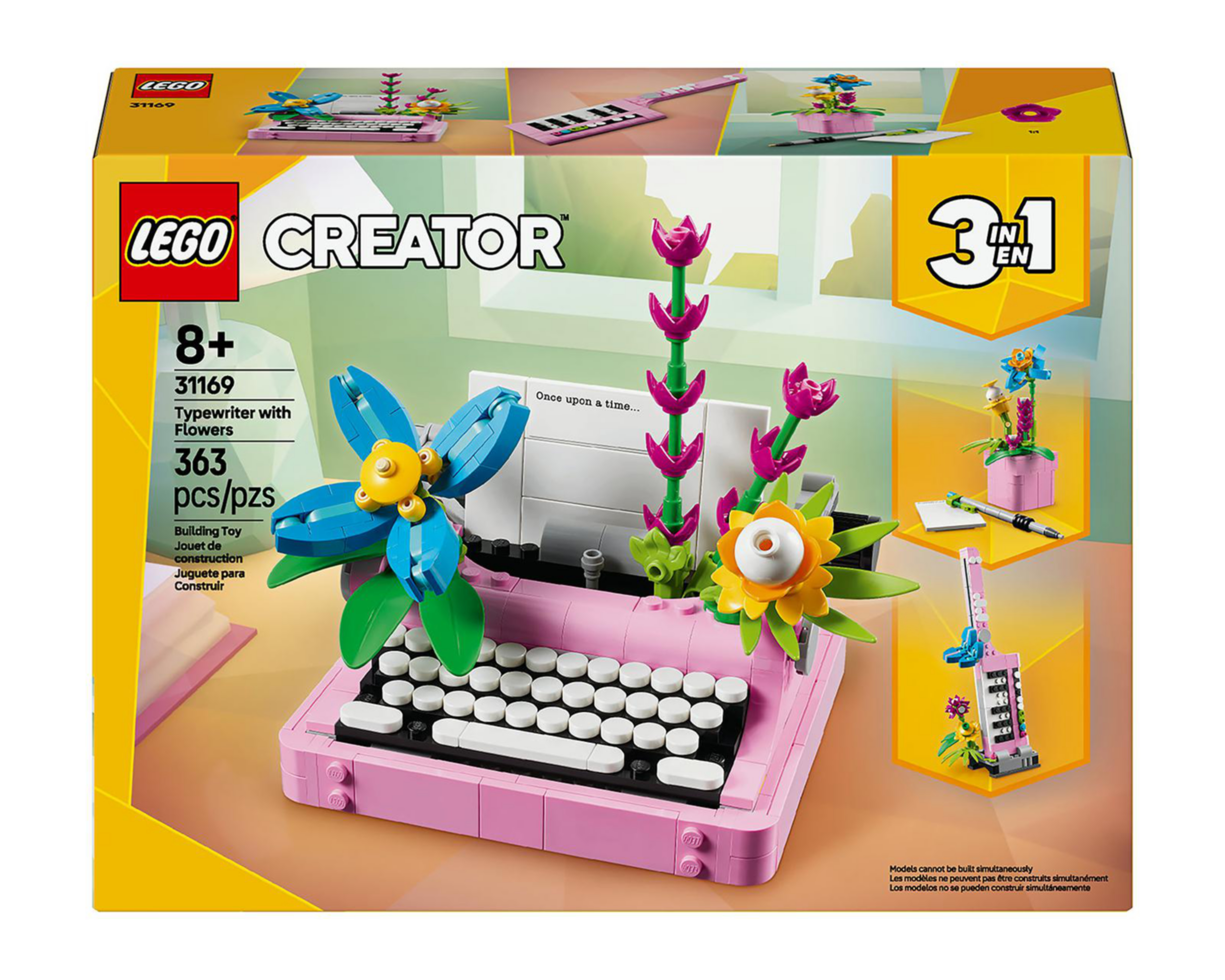 Foto 2 | LEGO Creator 3 en 1 Máquina de Escribir con Flores