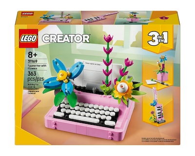 Foto 2 | LEGO Creator 3 en 1 Máquina de Escribir con Flores