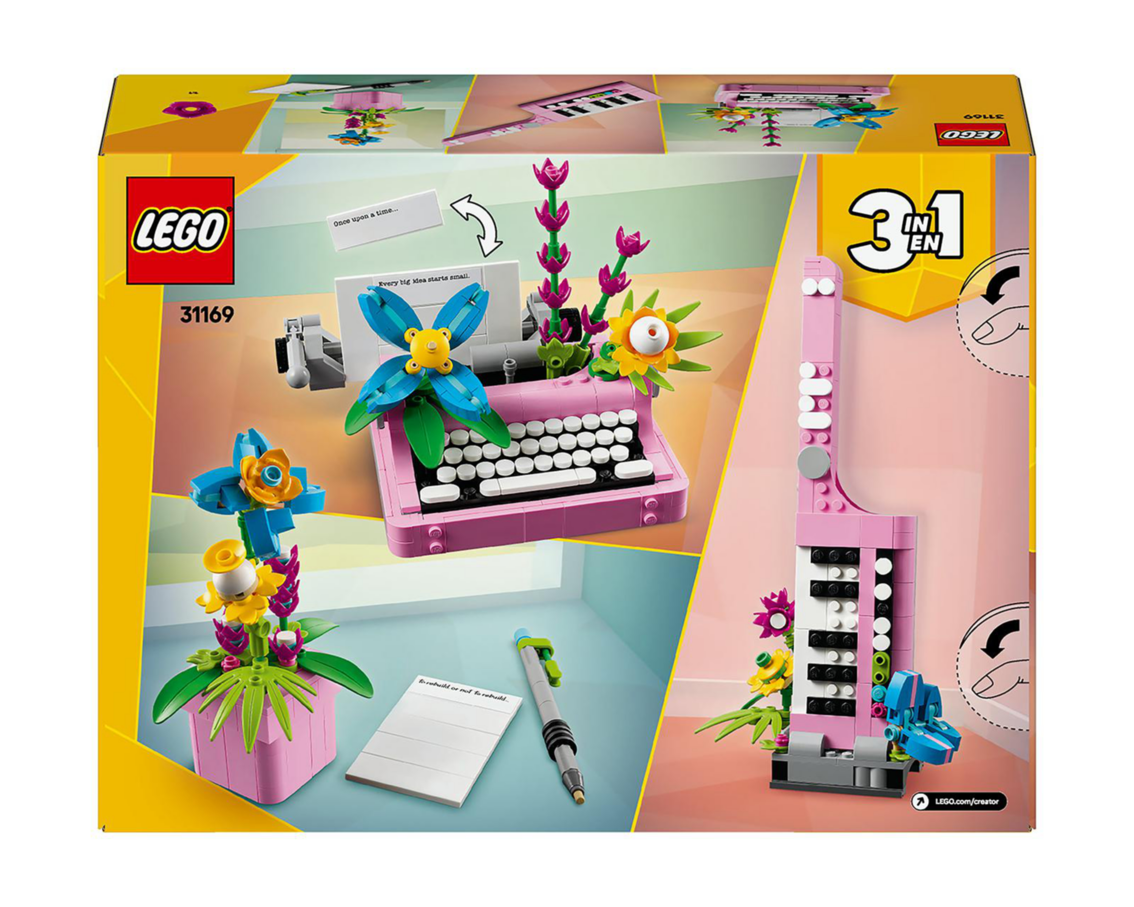 Foto 10 pulgar | LEGO Creator 3 en 1 Máquina de Escribir con Flores