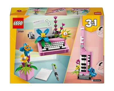 Foto 9 | LEGO Creator 3 en 1 Máquina de Escribir con Flores