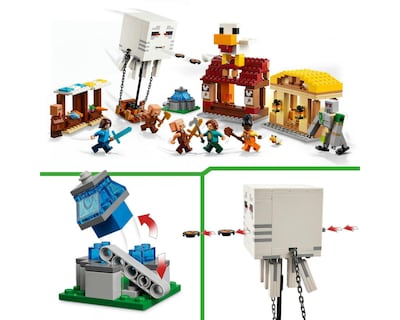 Foto 7 | LEGO Minecraft El Ataque a la Aldea del Globo de Ghast