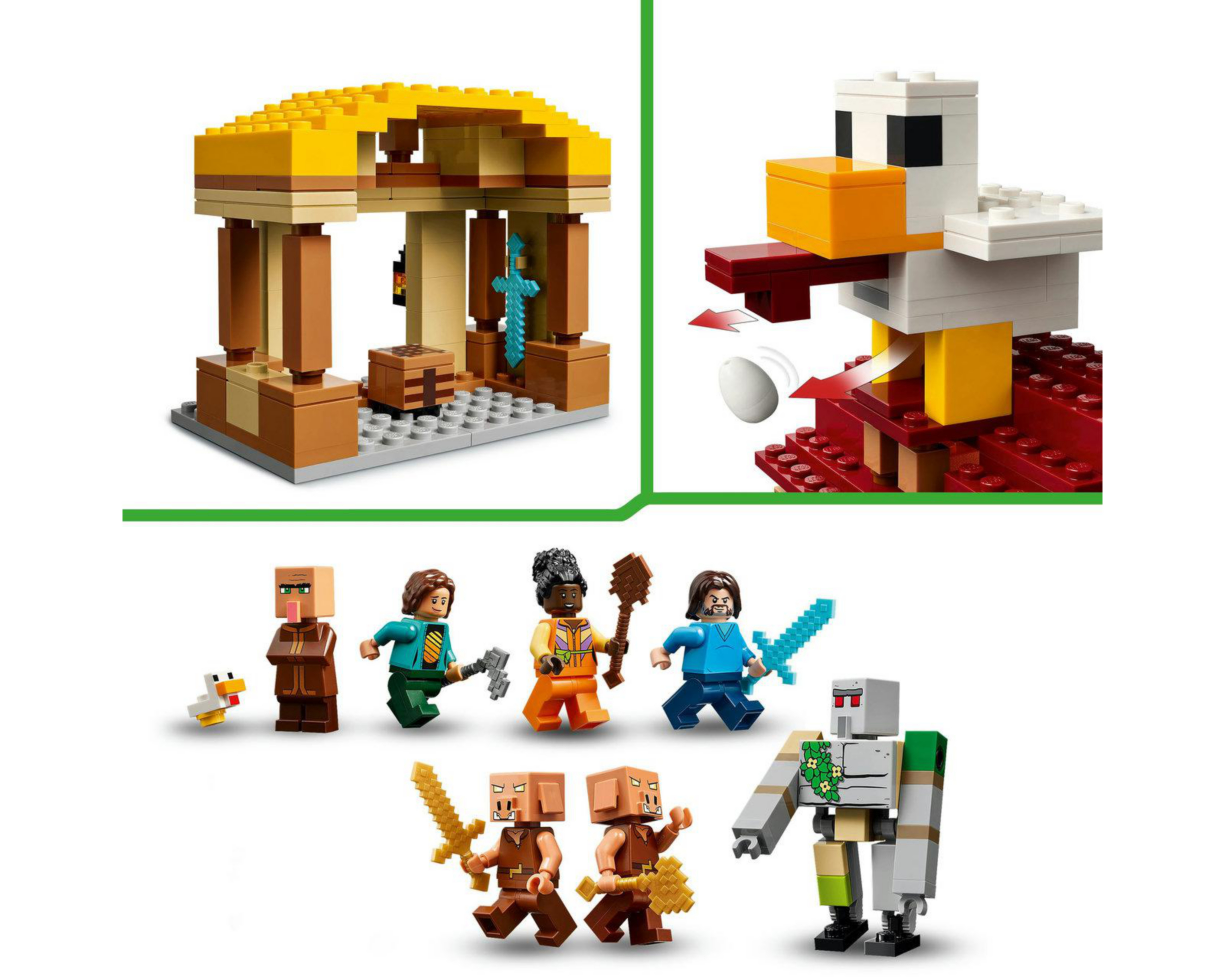 Foto 8 | LEGO Minecraft El Ataque a la Aldea del Globo de Ghast