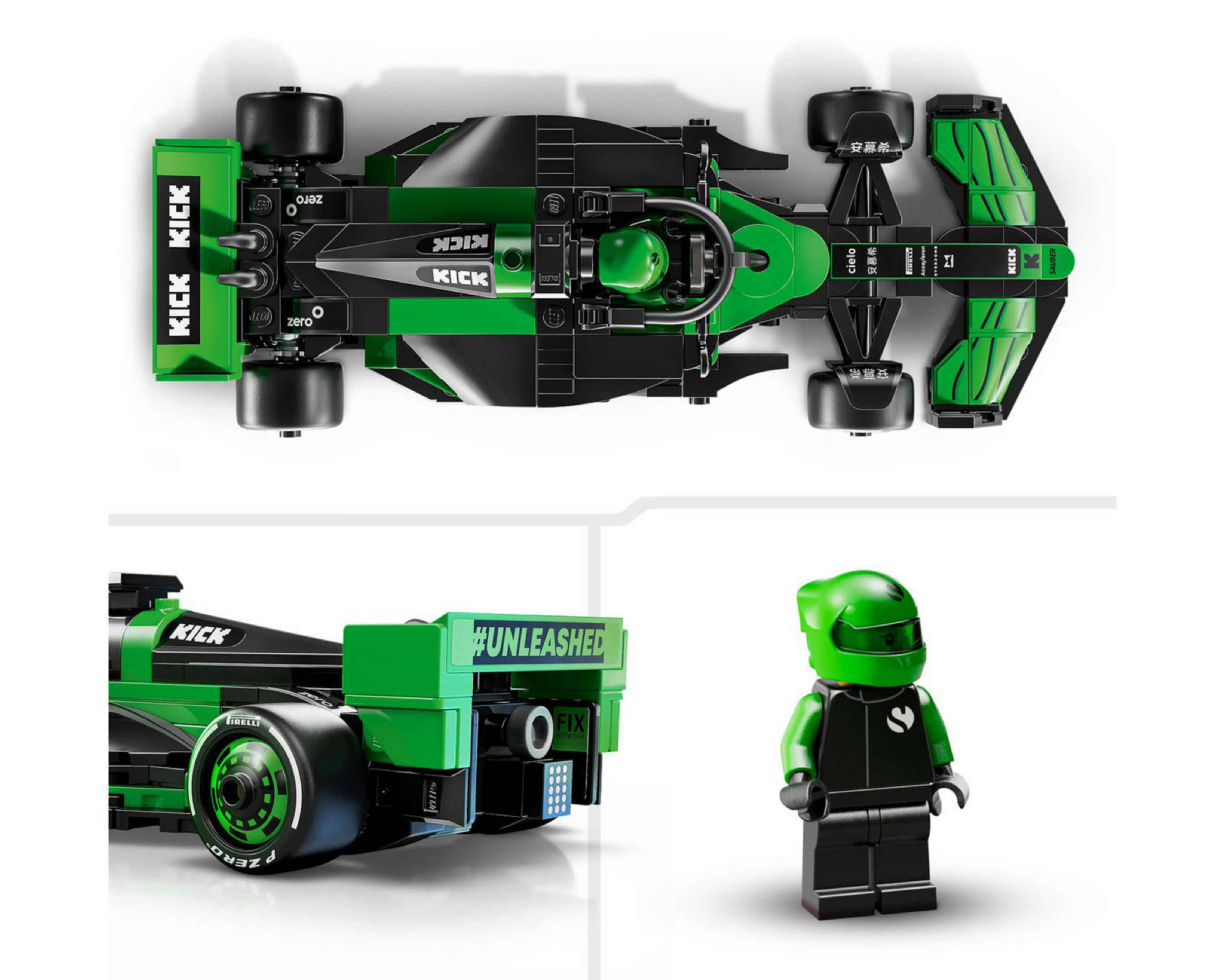 Foto 9 pulgar | LEGO Speed Champions: Coche de Carreras KICK Sauber F1 Team C44