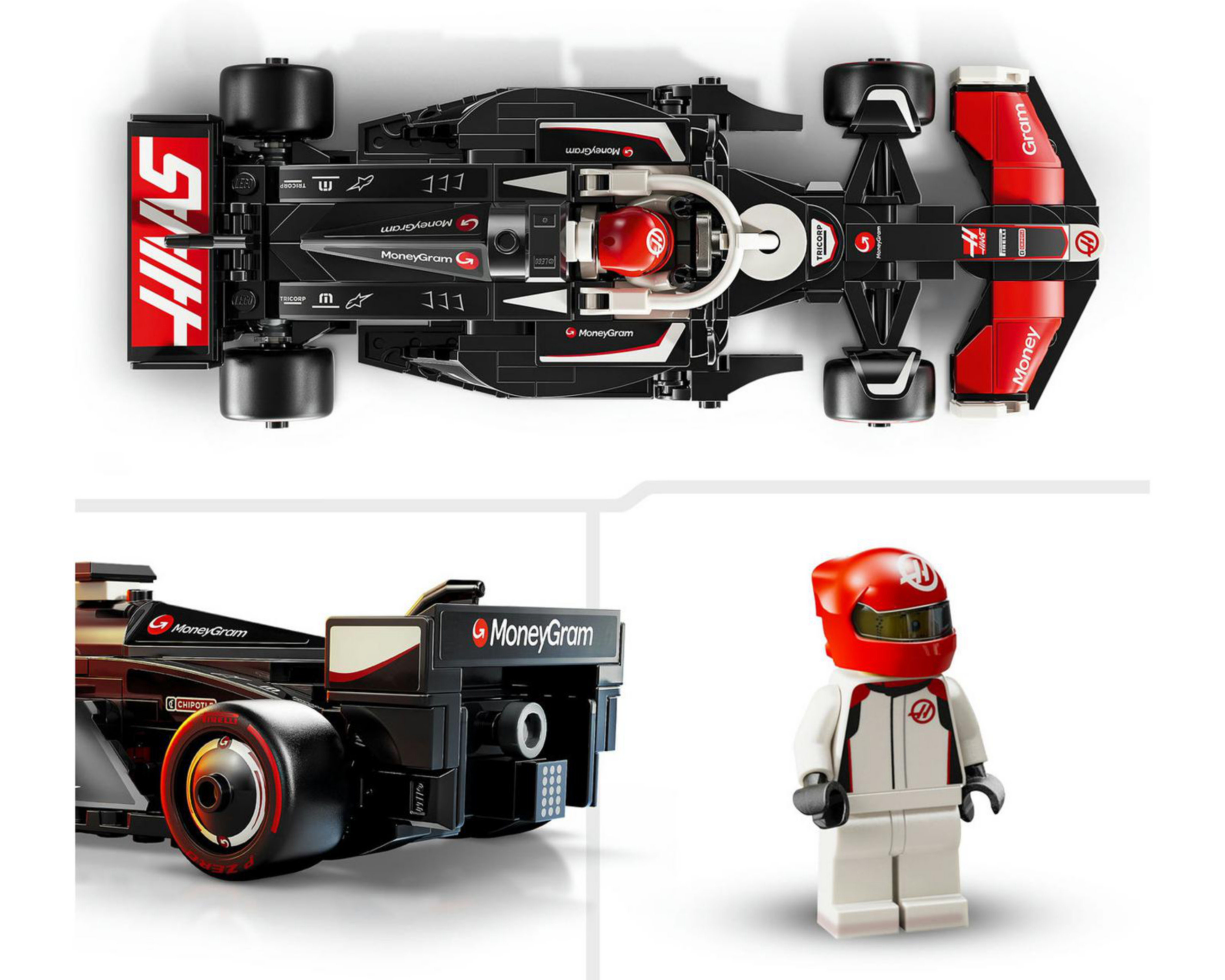 Foto 9 pulgar | LEGO Speed Champions: Coche de Carreras MoneyGram Haas F1 Team VF-24