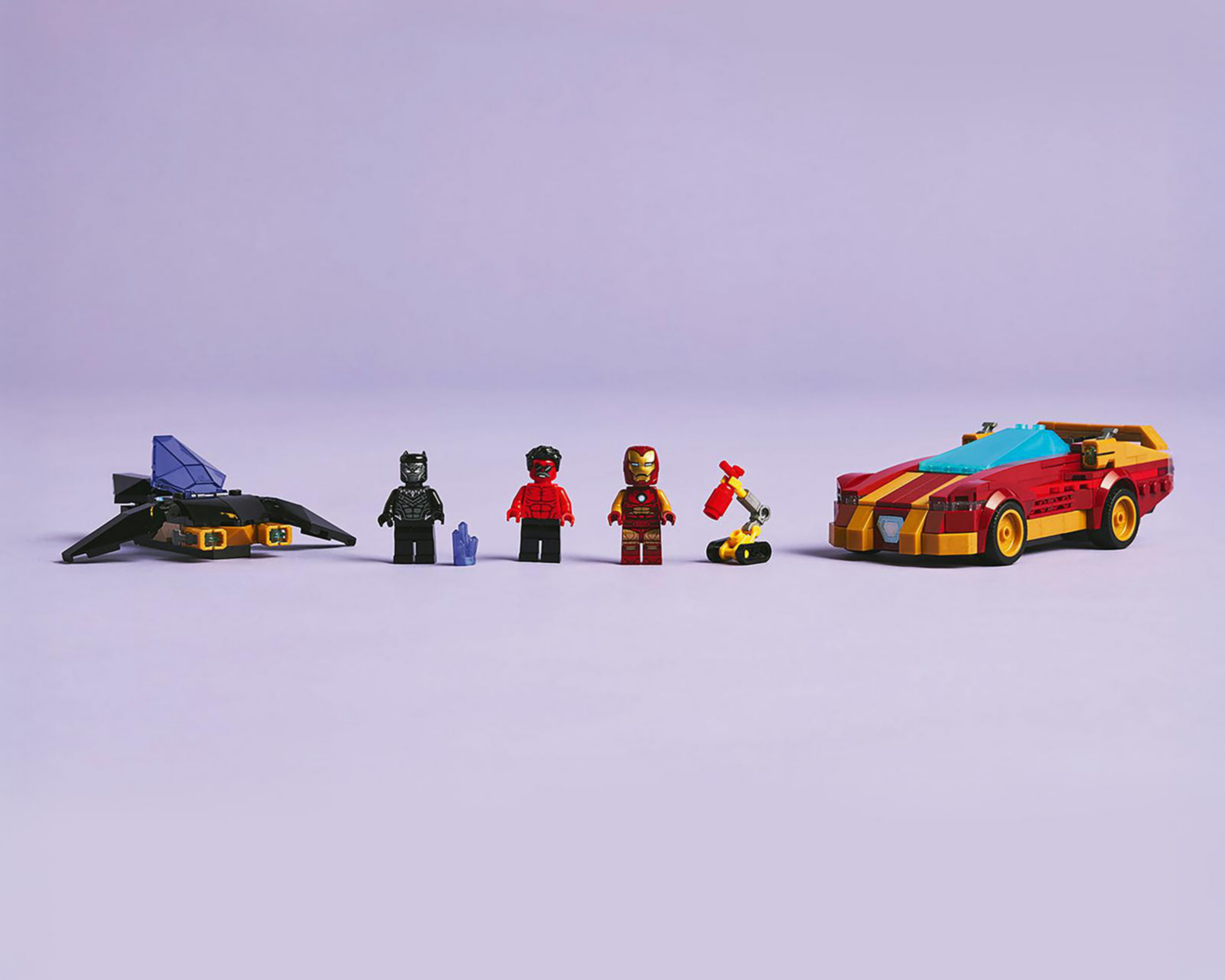 Foto 7 pulgar | LEGO Marvel: Deportivo de Iron Man y Black Panther vs. Hulk Rojo