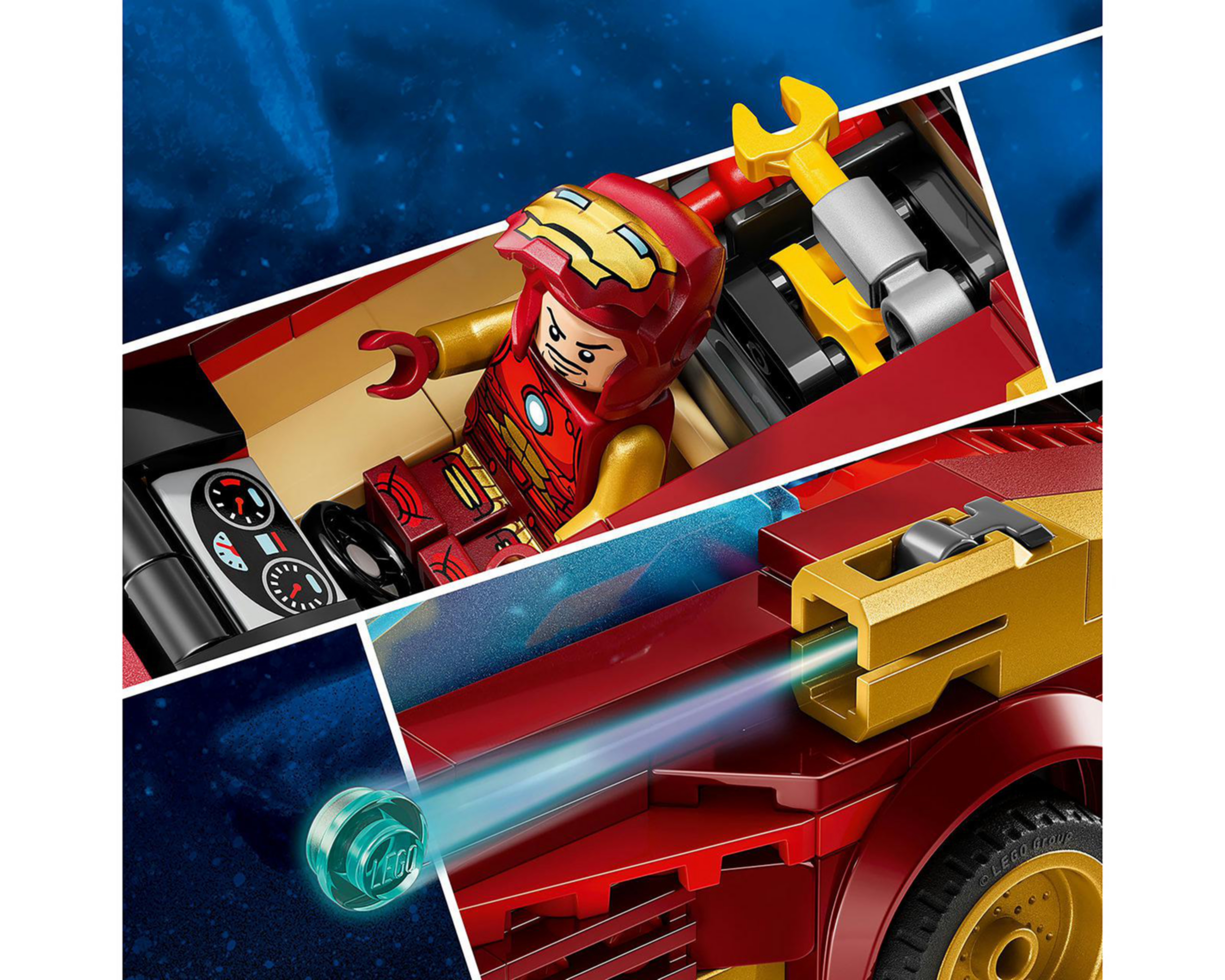 Foto 9 pulgar | LEGO Marvel: Deportivo de Iron Man y Black Panther vs. Hulk Rojo