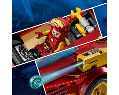 Foto 8 | LEGO Marvel: Deportivo de Iron Man y Black Panther vs. Hulk Rojo