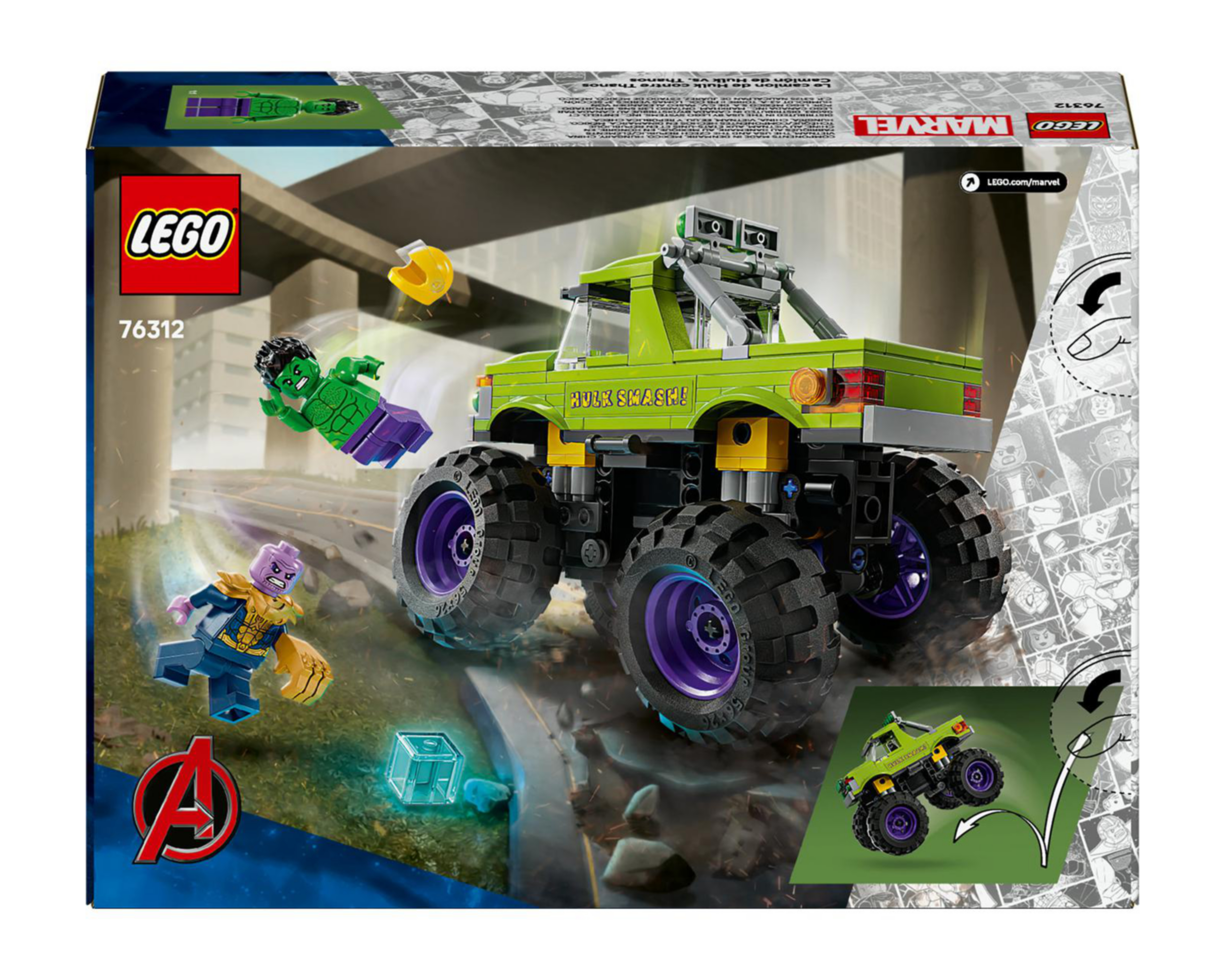 Foto 10 pulgar | LEGO Marvel: Camión de Hulk vs. Thanos