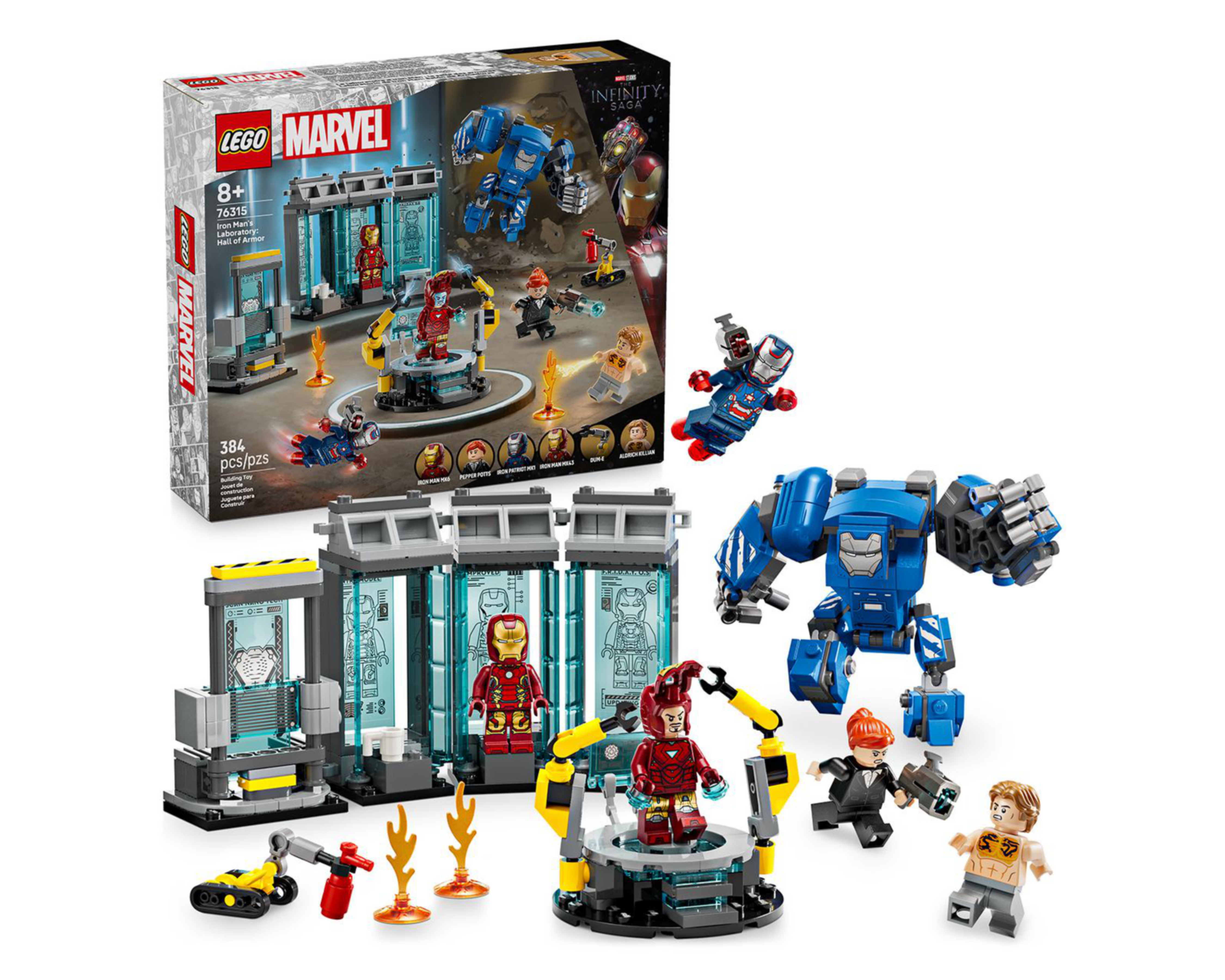 Foto 2 pulgar | LEGO Marvel: Laboratorio de Iron Man: Sala de Armaduras