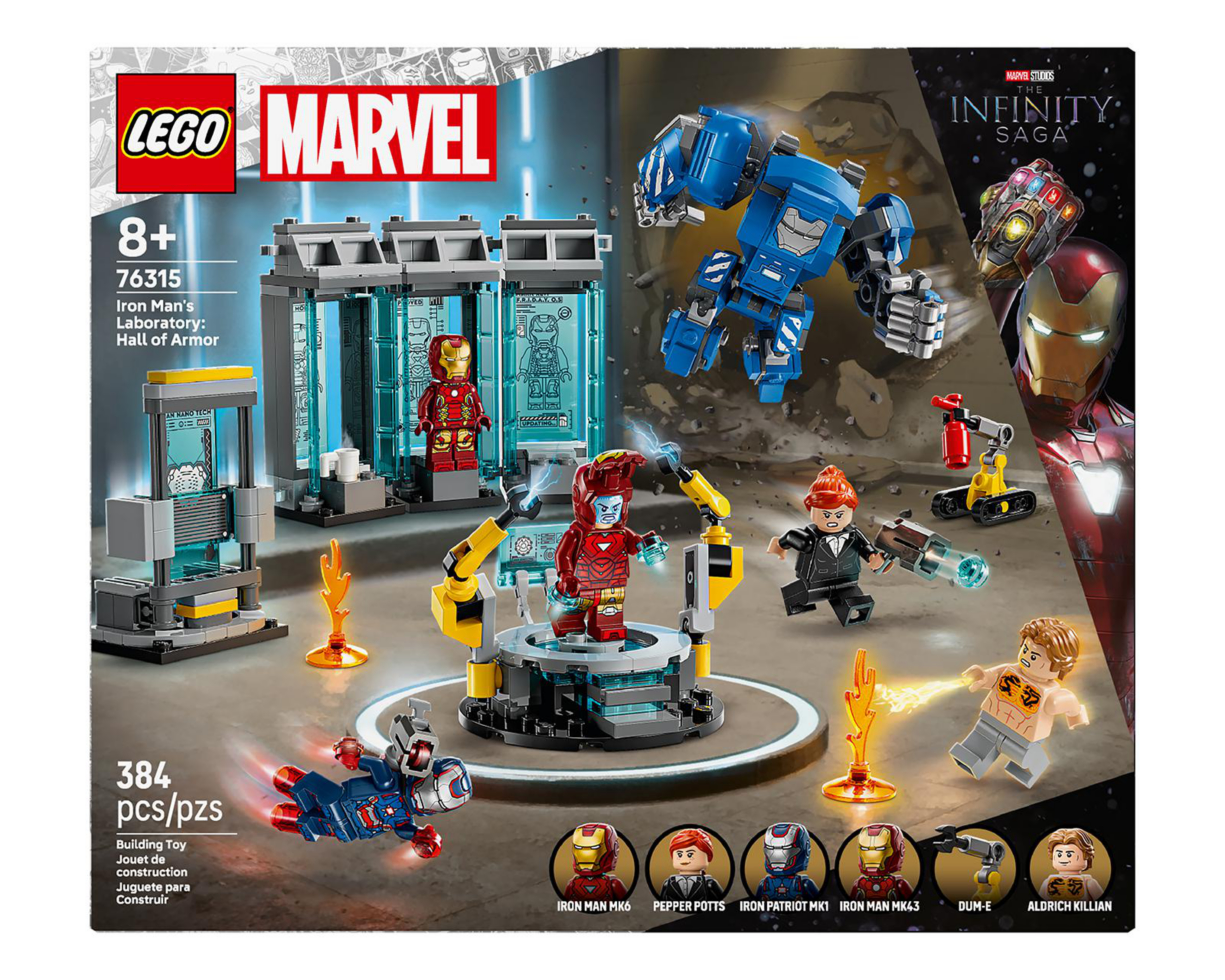 Foto 3 pulgar | LEGO Marvel: Laboratorio de Iron Man: Sala de Armaduras