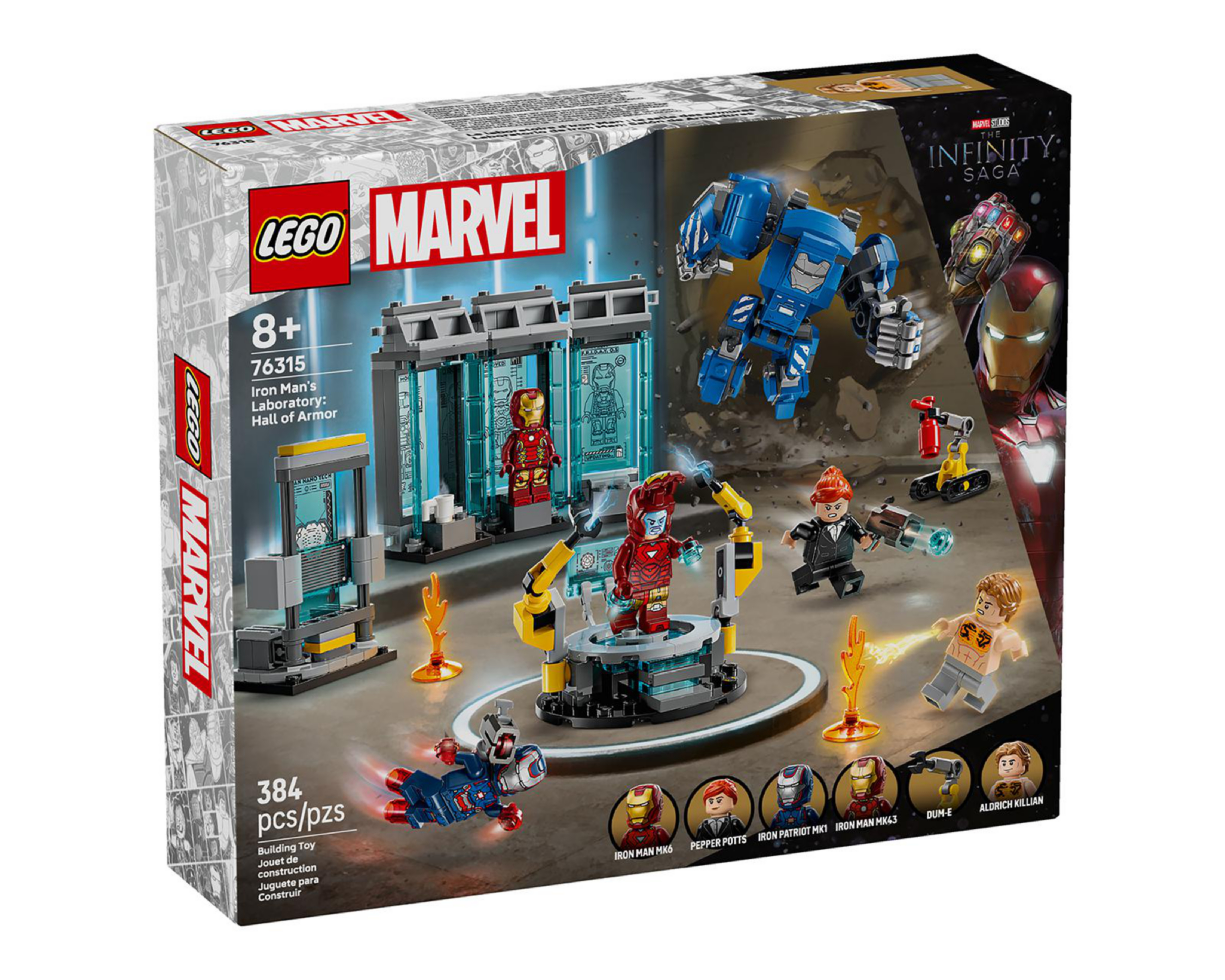Foto 5 pulgar | LEGO Marvel: Laboratorio de Iron Man: Sala de Armaduras