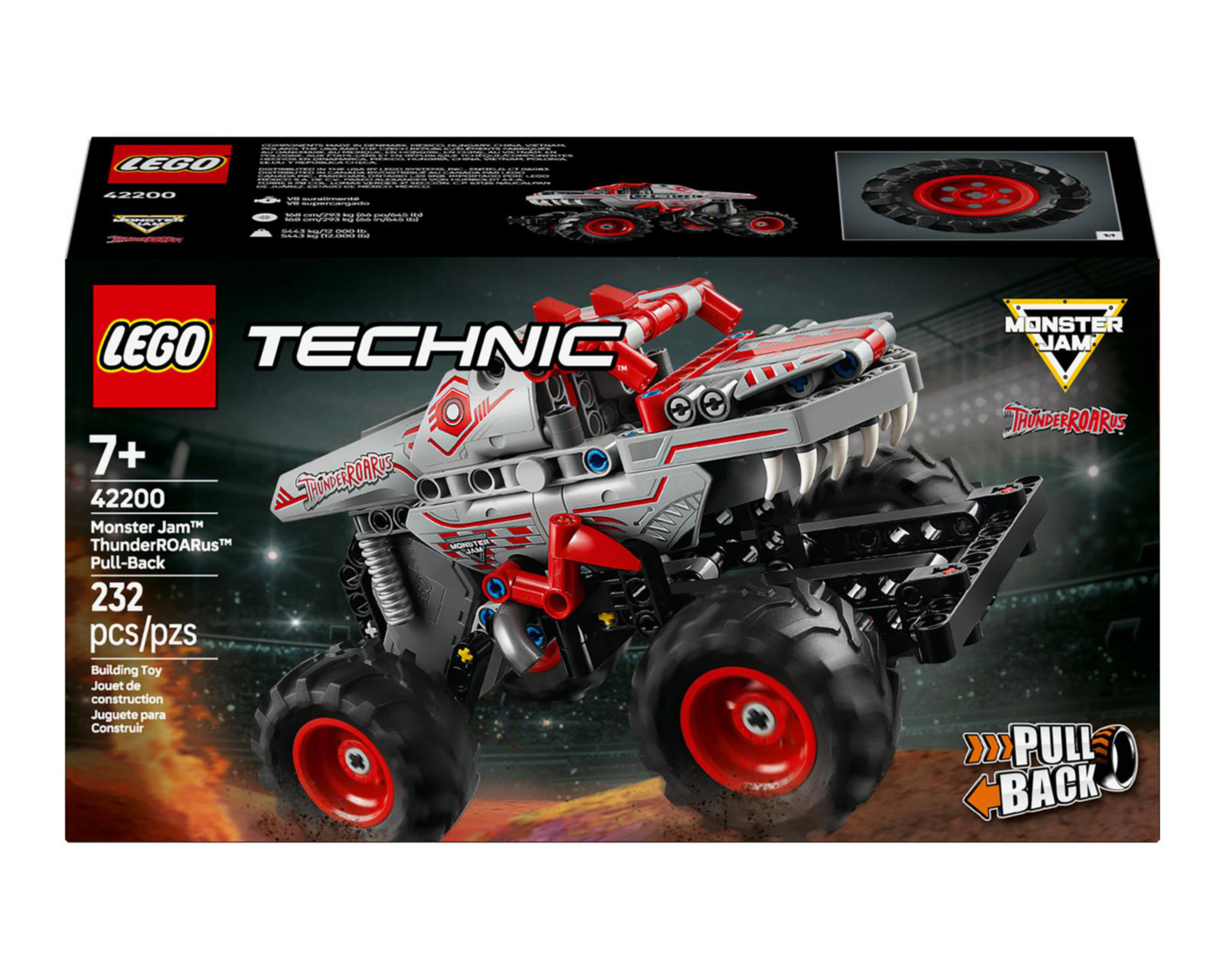 Foto 3 pulgar | LEGO Thecnic: Monster Jam ThunderROARus con Motor de Carga Manual