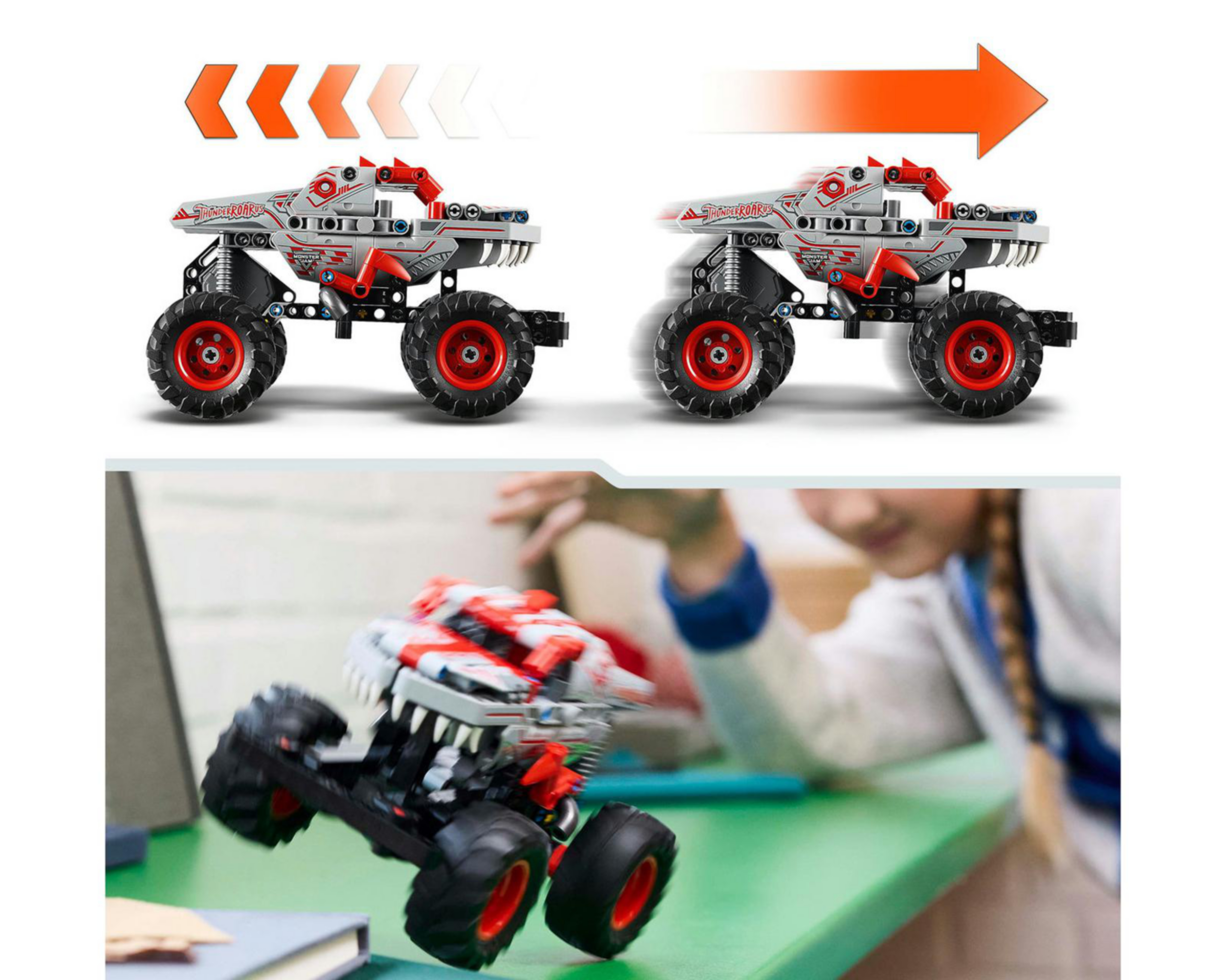 Foto 8 | LEGO Thecnic: Monster Jam ThunderROARus con Motor de Carga Manual