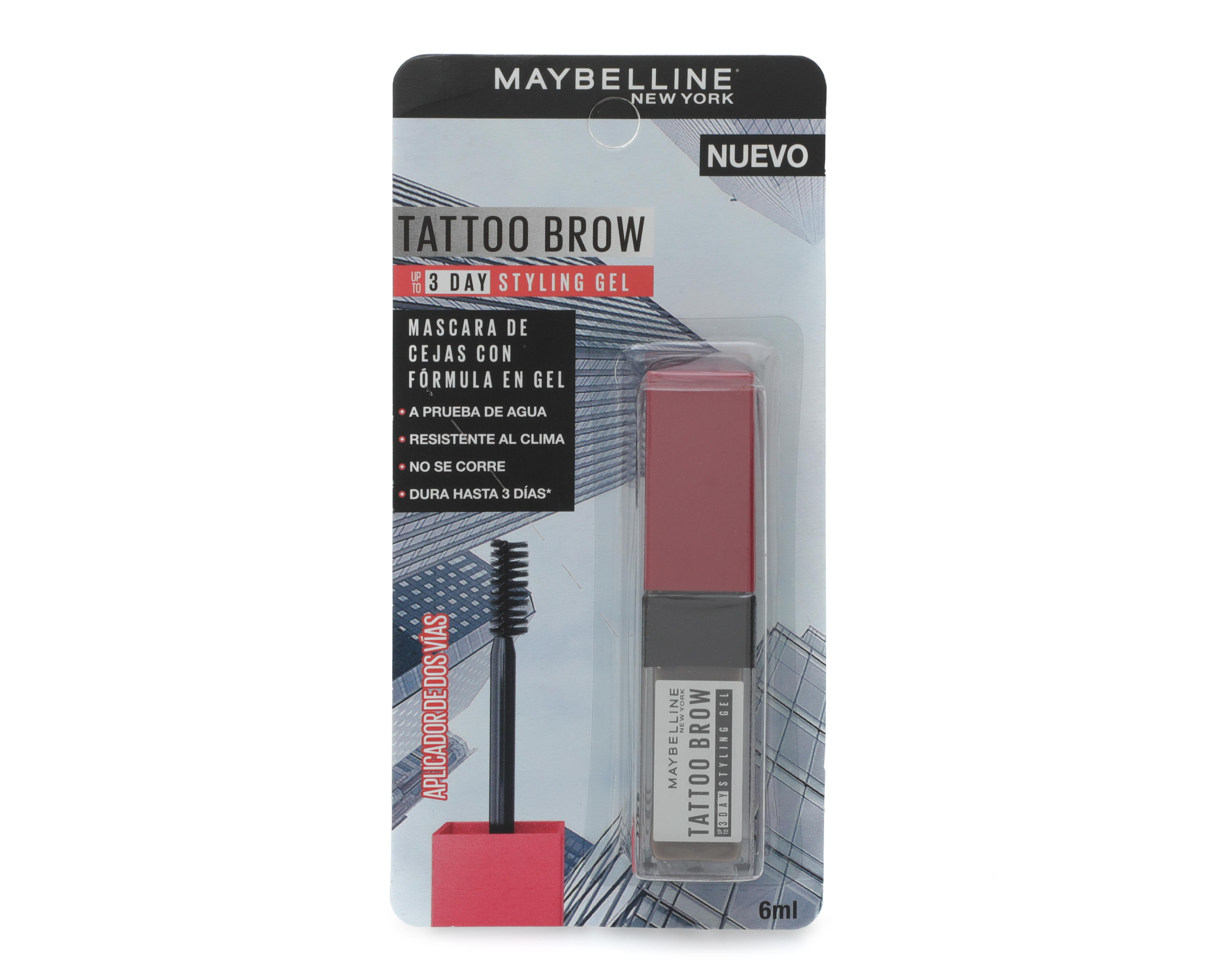 Foto 1 | Estilizador de Cejas Maybelline Tattoo Brow Gel 3D Medium Brown 6 ml