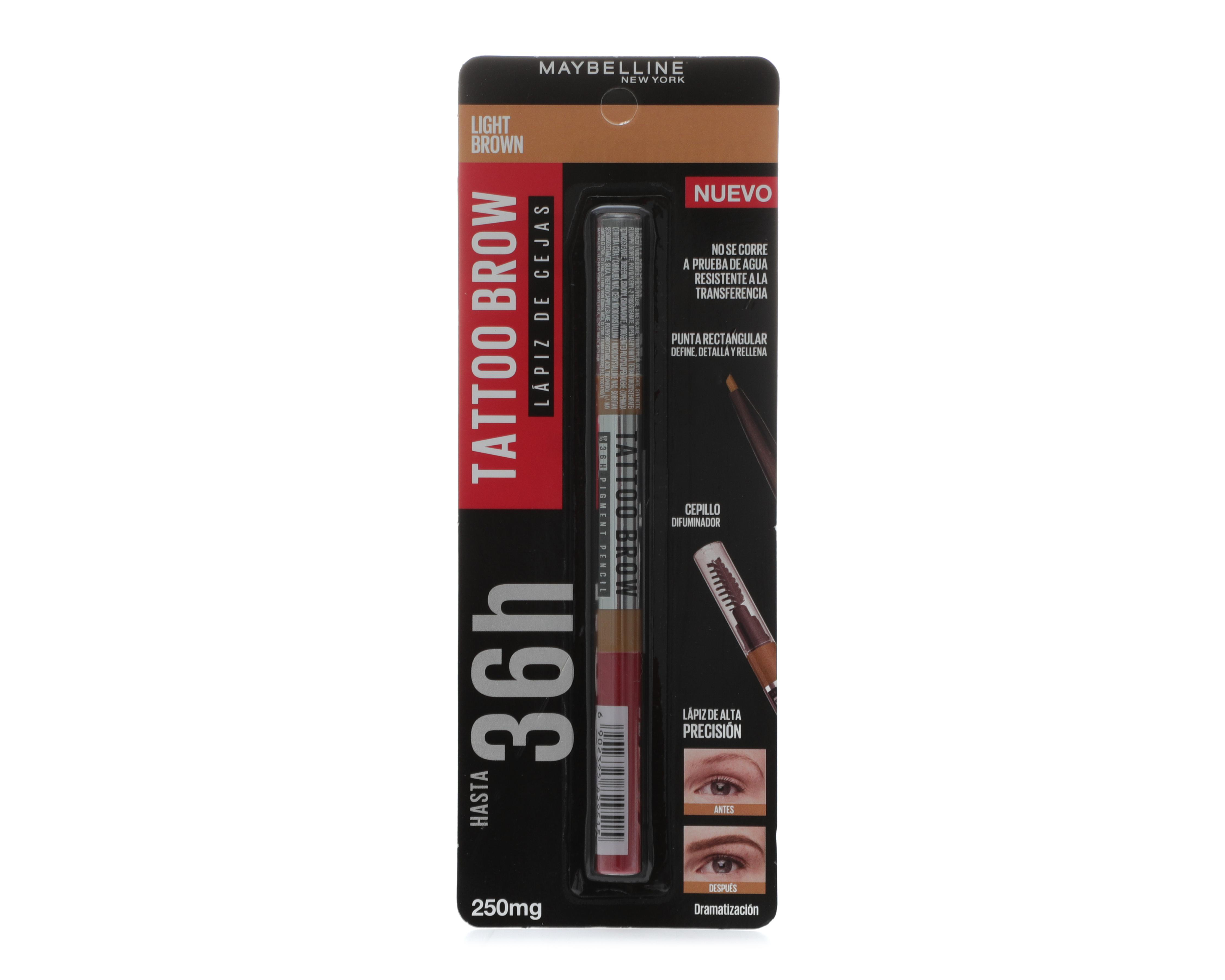 Lápiz de Cejas Maybelline Tattoo Brow Larga Duración 250 mg