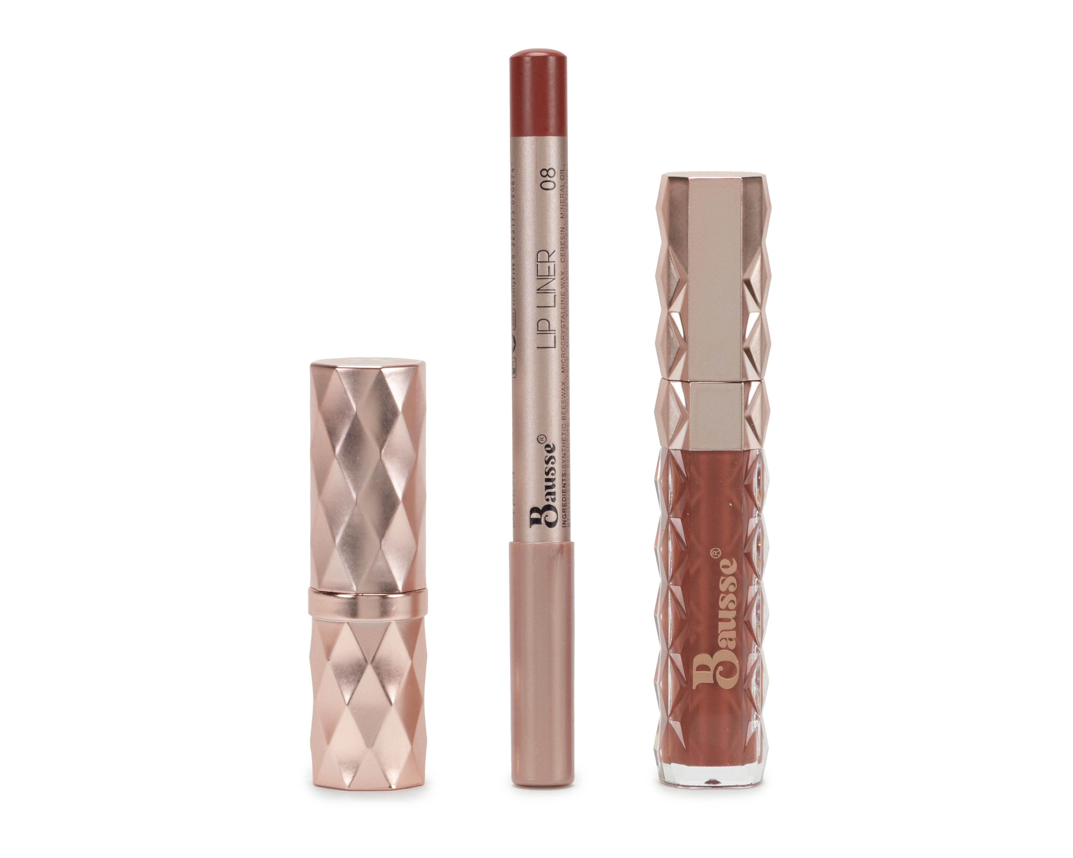 Foto 4 pulgar | Kit de Maquillaje para Labios Báusse Glam Lips 3 Piezas
